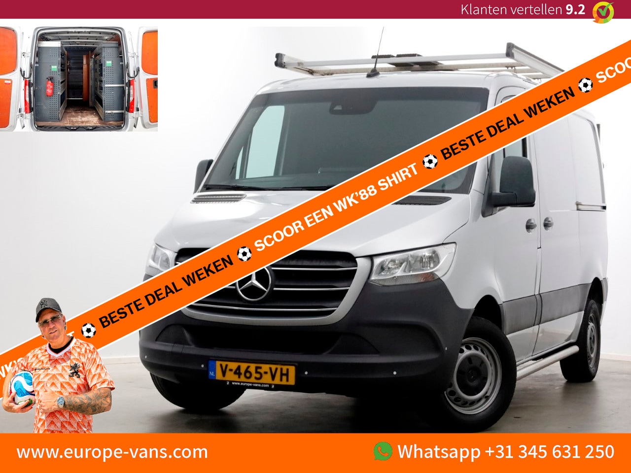 Mercedes-Benz Sprinter - 314 CDI 143pk L1H1 9G Automaat Navi/Inrichting/2x Schuifdeur 03-2019 - AutoWereld.nl