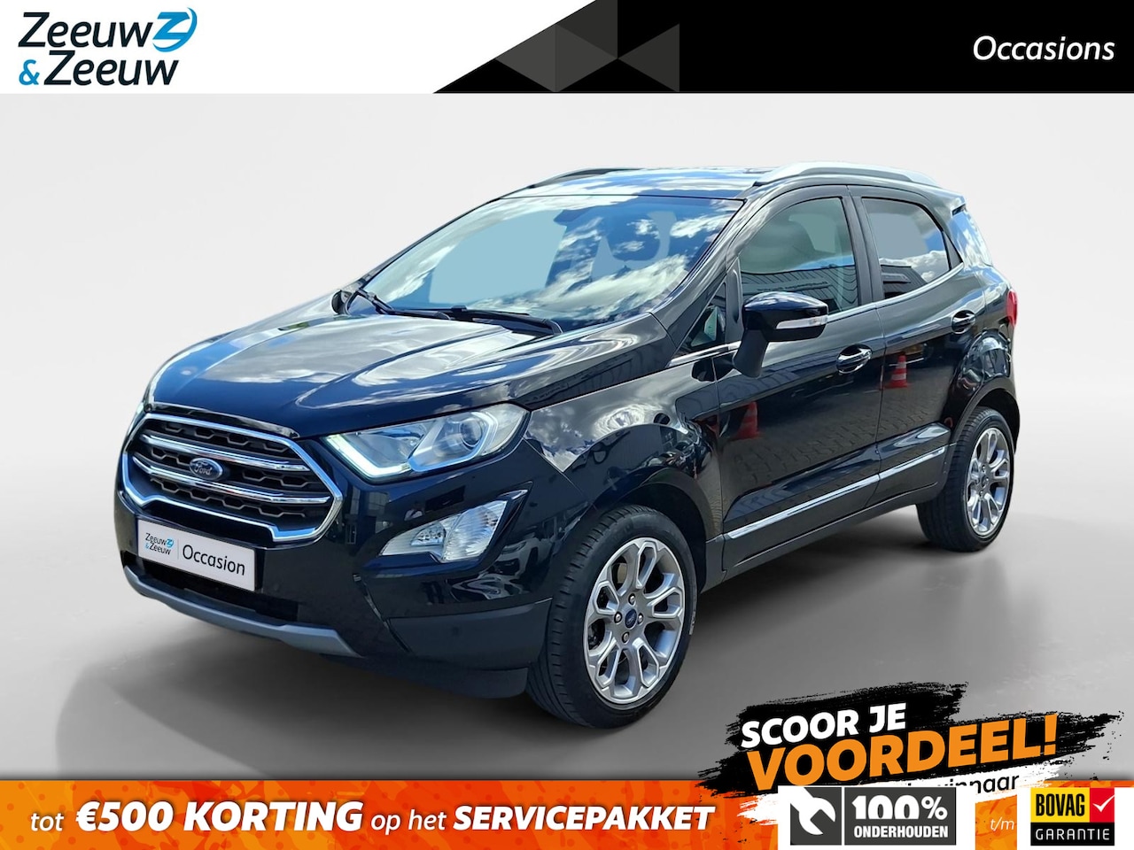 Ford EcoSport - 1.0 EcoBoost Titanium | Dealer onderhouden | Stoel- stuur en voorruitverwarming | Navigati - AutoWereld.nl