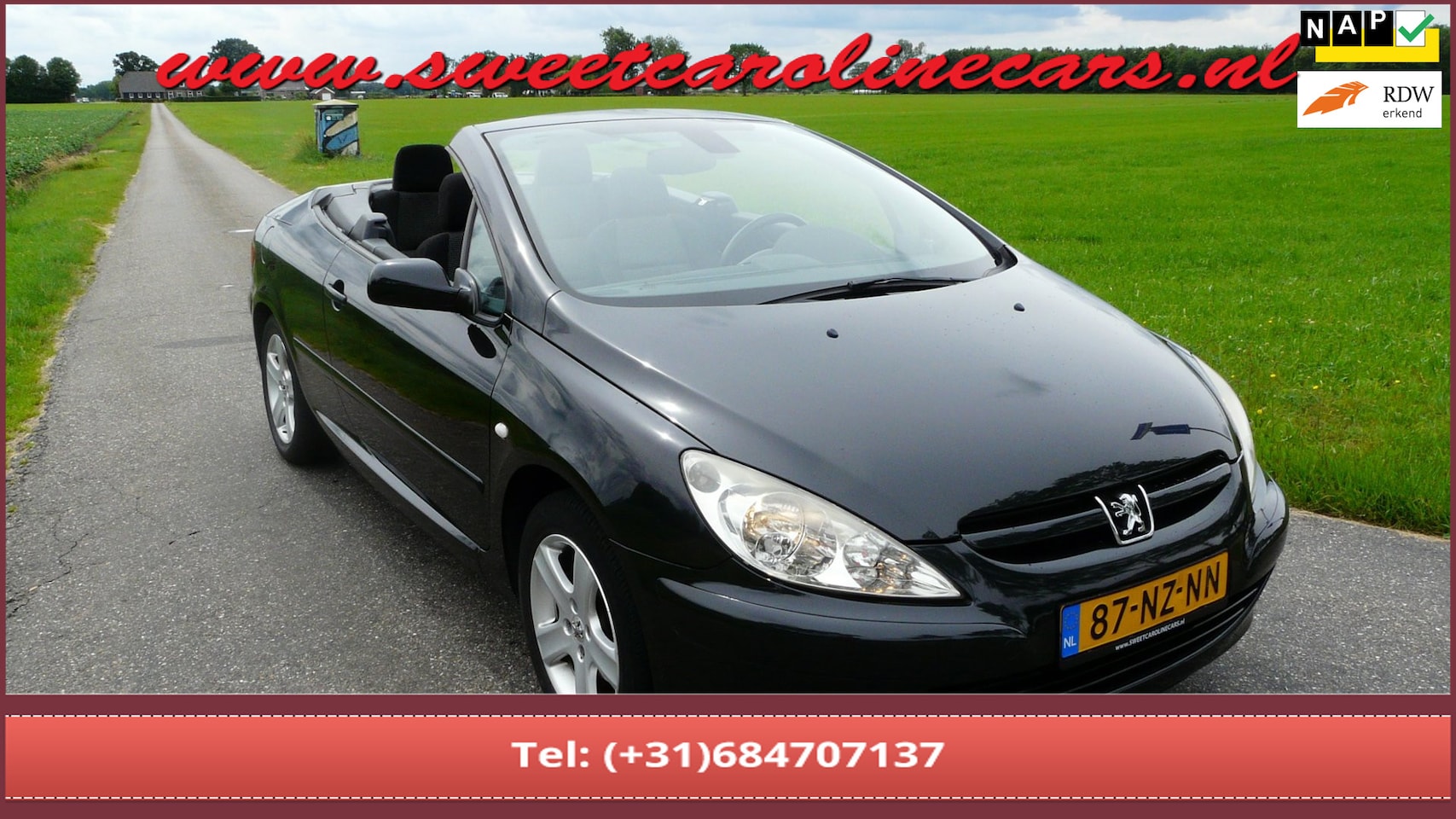 Peugeot 307 CC - 2.0-16V 2.0-16V,Airco,Elec.pakket,Lmv's,grootbeeld Navi/achteruit rij camera! - AutoWereld.nl