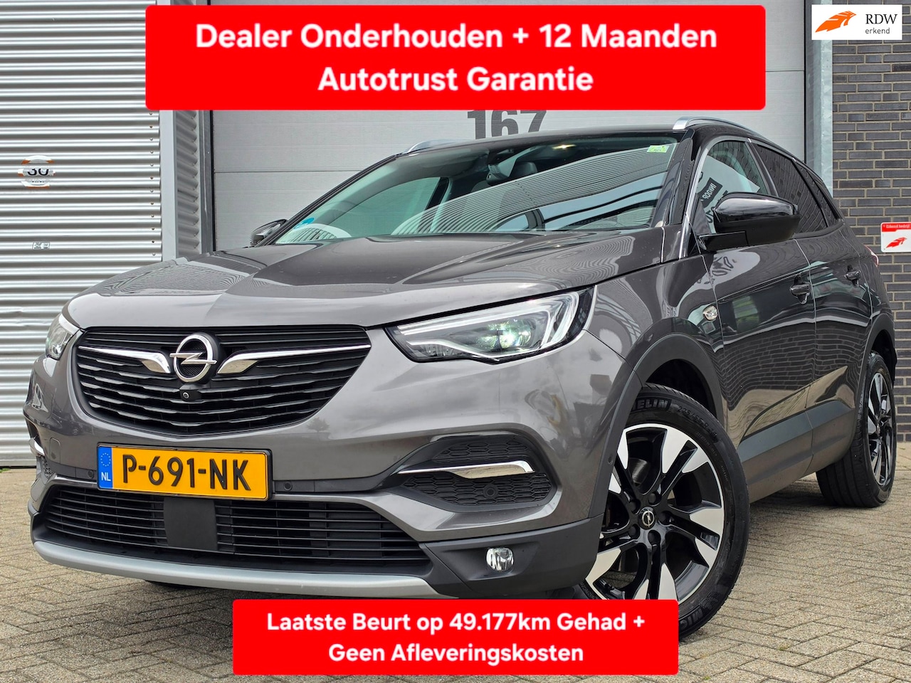 Opel Grandland X - 1.2 Turbo Ultimate|Dealer Onderhouden|Stuurverwarming|Stoelverwarming|Line-Assist|360Achte - AutoWereld.nl