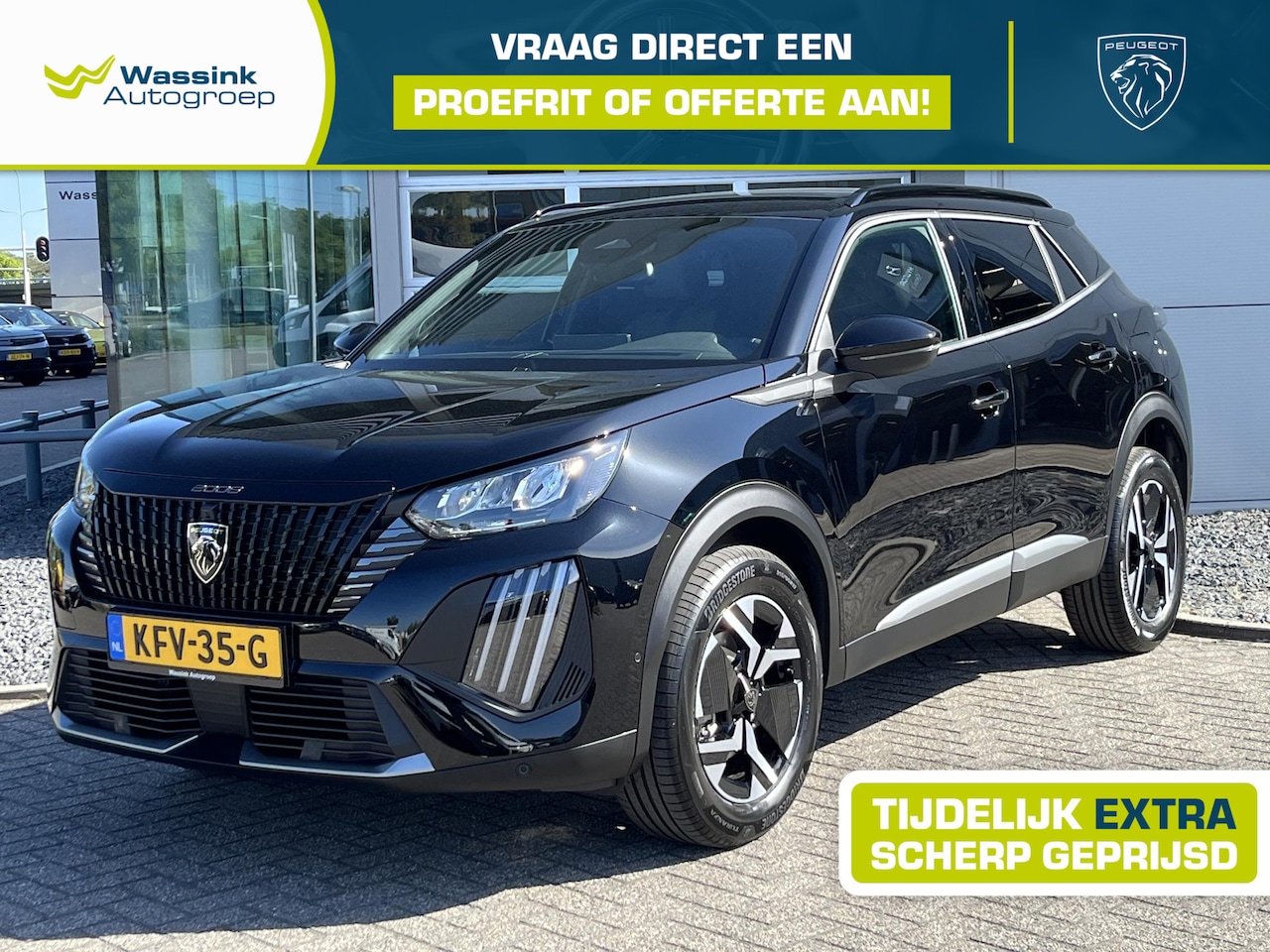 Peugeot 2008 - 1.2 Hybrid 145 Allure Adaptive Cruise control | Navigatie | Parkeer camera | - AutoWereld.nl