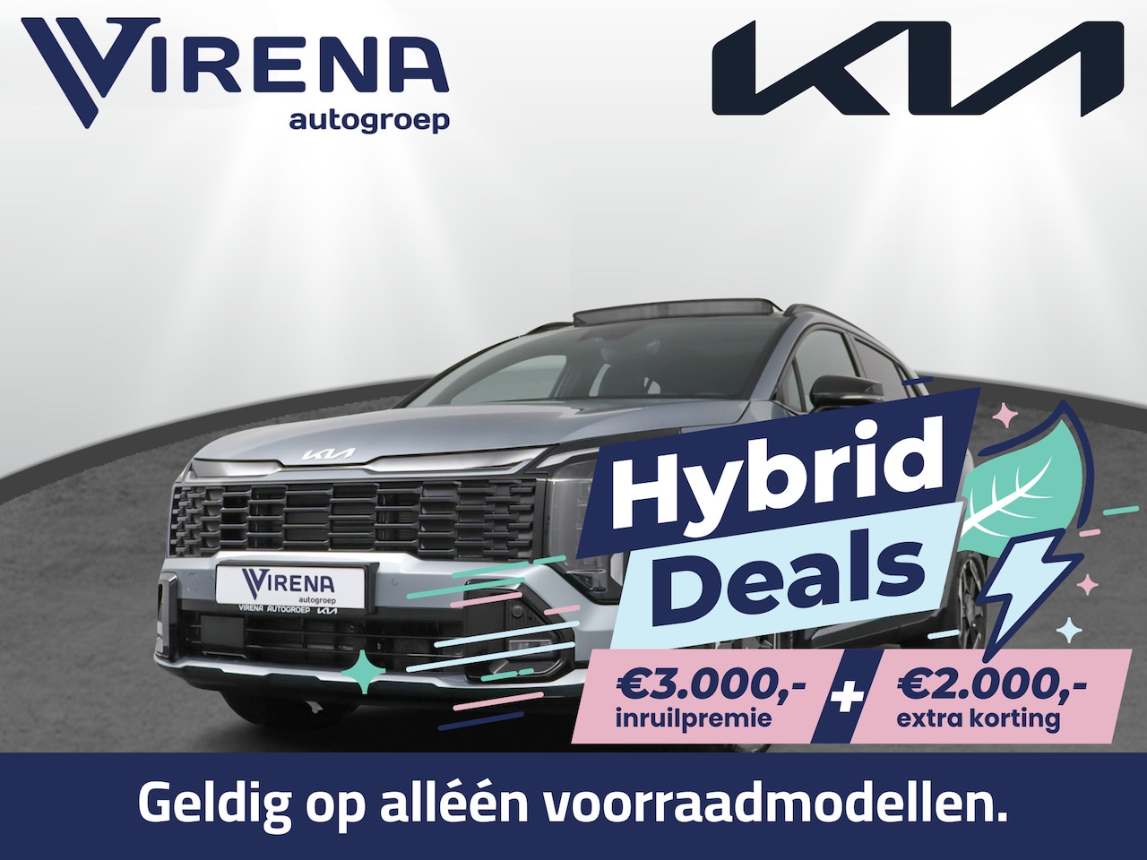 Kia Sportage - 1.6 T-GDi Hybrid GT-Line - €5.000,- voordeel - Stoel/stuur verwarming - Schuif/kanteldak - - AutoWereld.nl