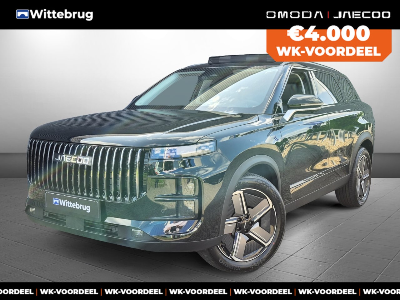 Jaecoo 7 - SHS 1.5 PHEV Exclusive met 1500 KG trekgewicht, 1200 KM RANGE Navigatie, Elektrische achte - AutoWereld.nl