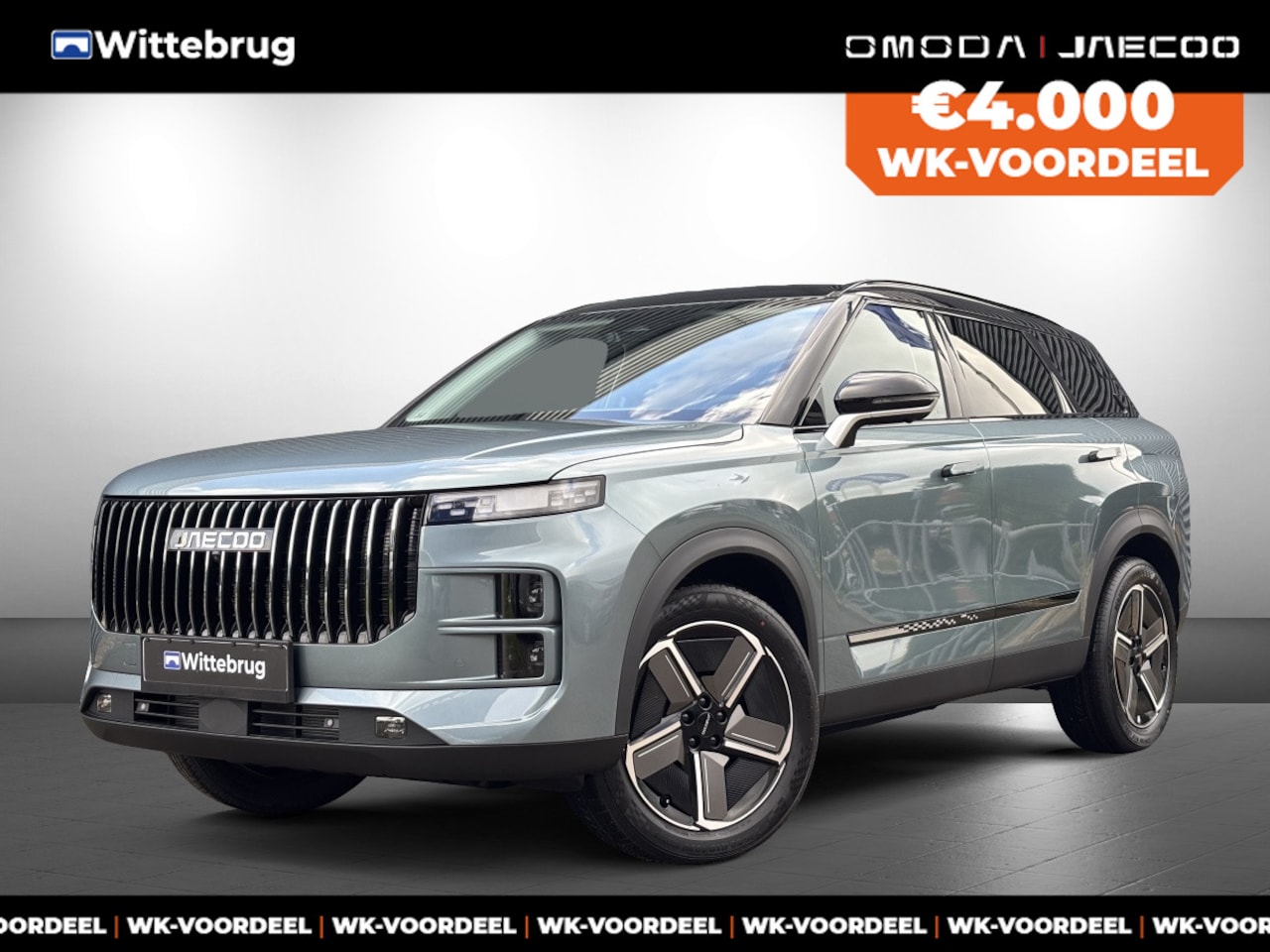 Jaecoo 7 - SHS 1.5 PHEV Exclusive met 1500 KG trekgewicht, 1200 KM RANGE Navigatie, Elektrische achte - AutoWereld.nl