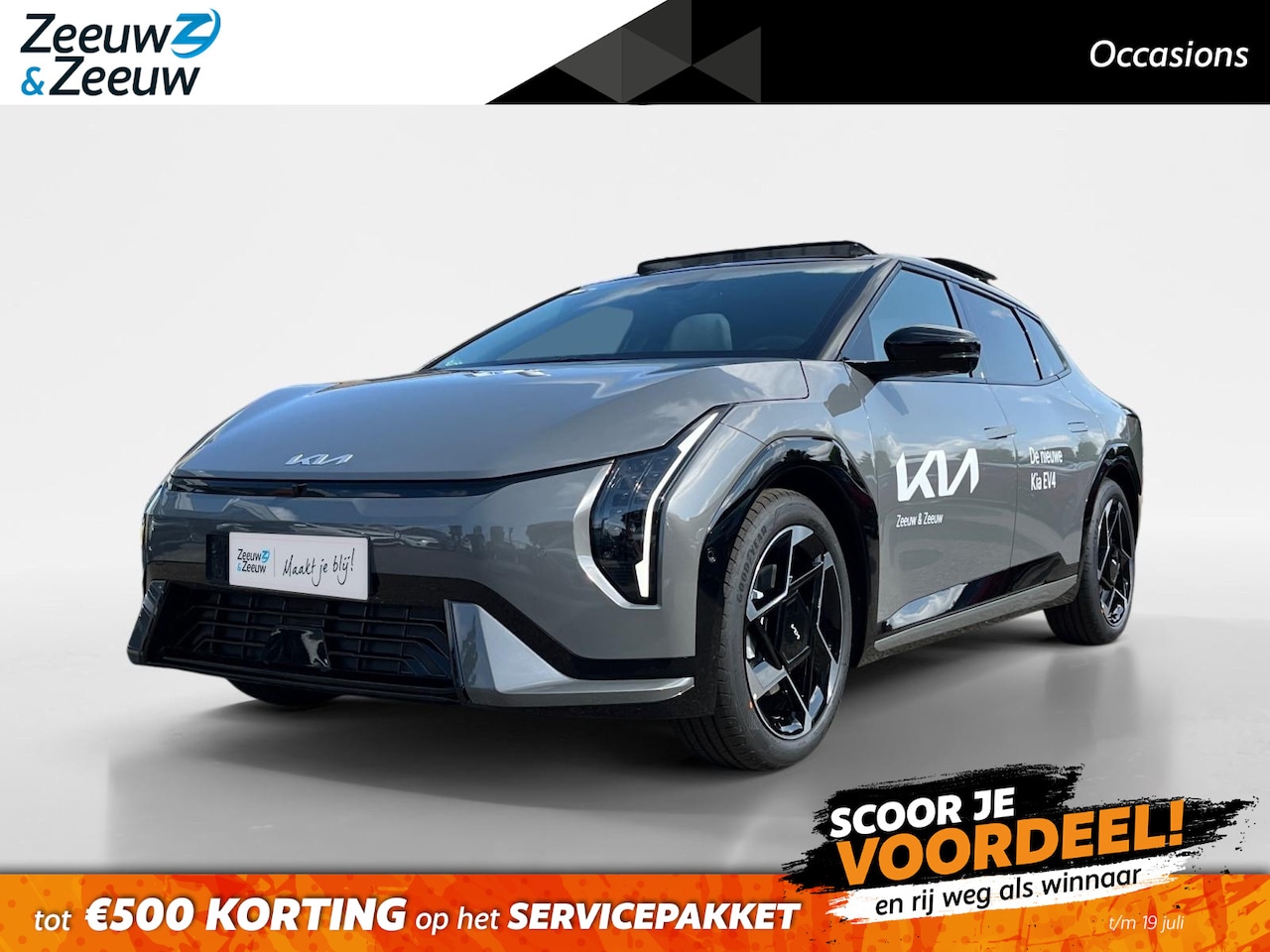 Kia EV4 Fastback - GT-PlusLine 81.4 kWh | Schuif/kanteldak | Lederen bekleding | 360 Graden camera | Head up - AutoWereld.nl