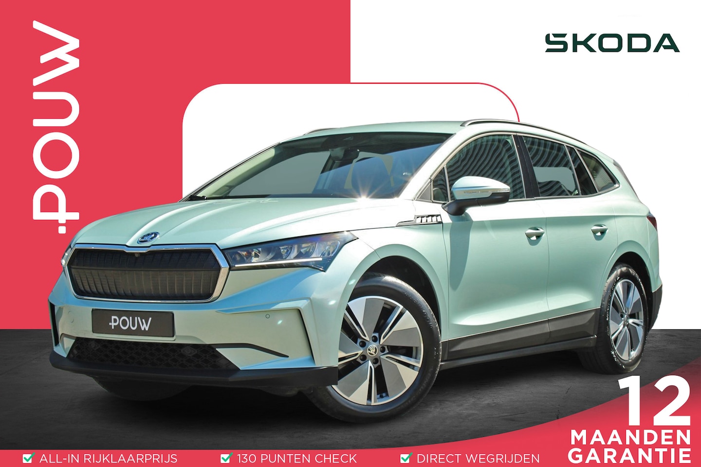 Skoda Enyaq iV - 60 180pk | SoH 95% | Parkeersensoren Voor/ Achter | Camera Achter | Trekhaak | Apple CarPl - AutoWereld.nl