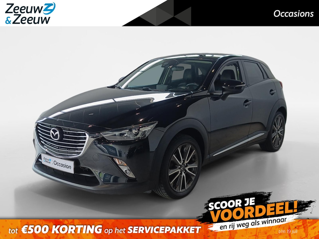 Mazda CX-3 - 2.0 SkyActiv-G 120 TS+ *Airco*Parkeersensoren*Leder*Trekhaak*Hoge instap! - AutoWereld.nl