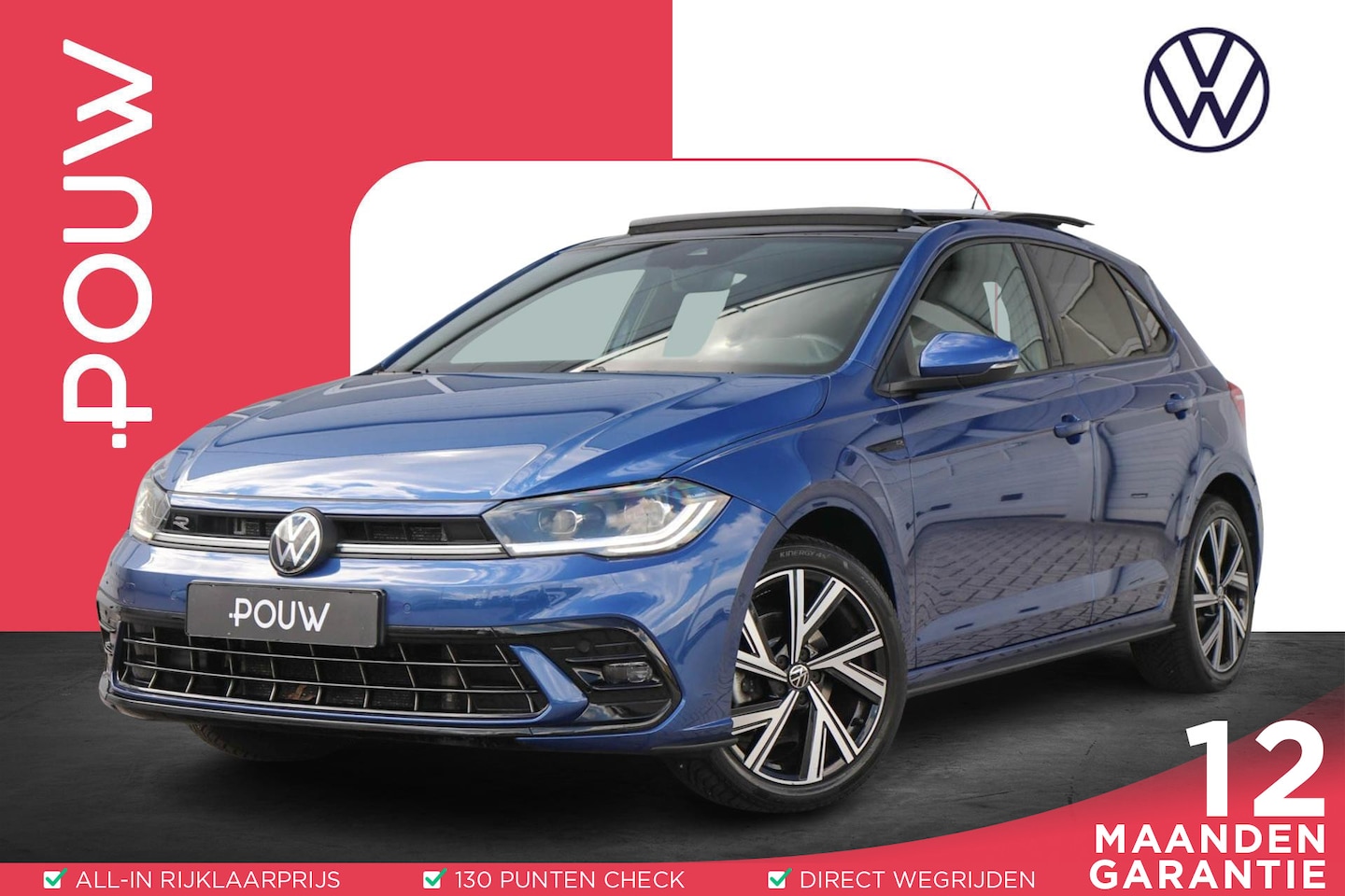Volkswagen Polo - 1.0 TSI 110pk DSG R-Line Business | Panoramadak | Navigatie | 17" Velgen | Keyless | Stoe - AutoWereld.nl