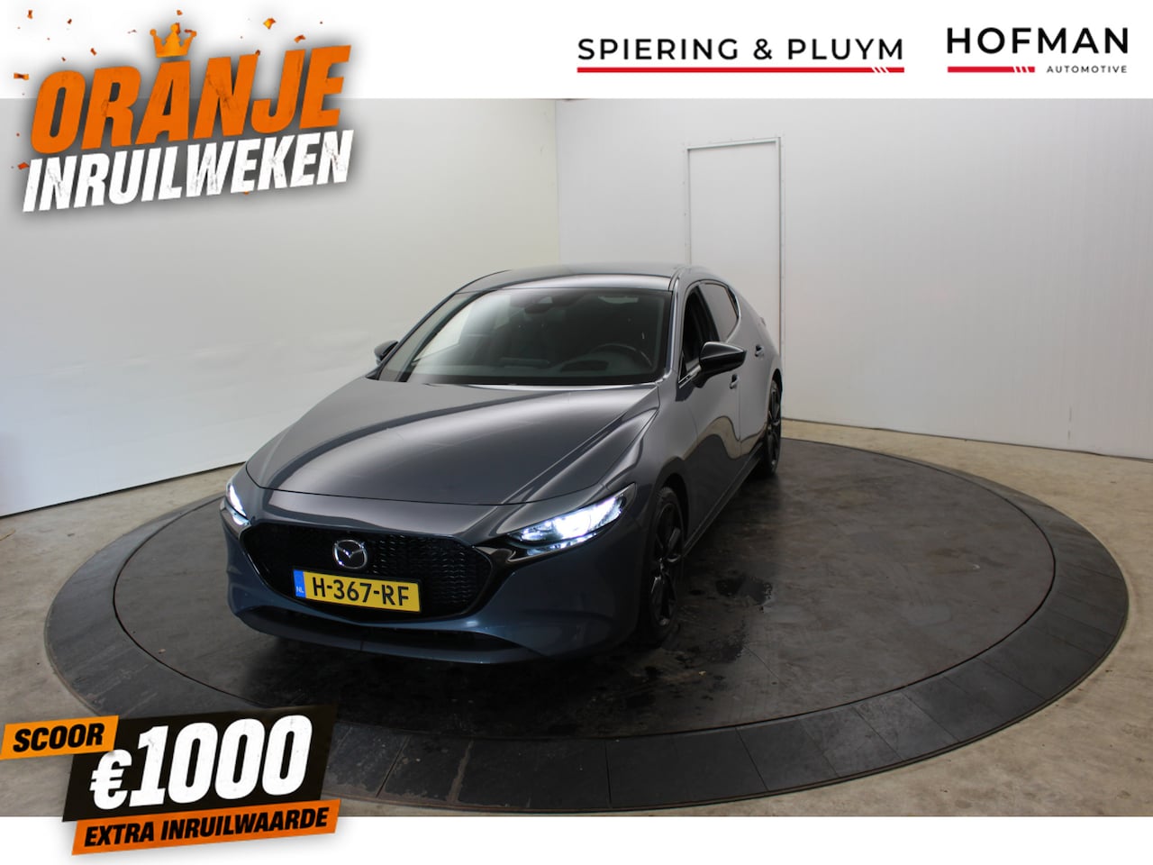 Mazda 3 - 2.0 e-SkyActiv-X M Hybrid 180 PKLuxury Trekh 360ºCamera Bose Vol Leder dodeh detec - AutoWereld.nl