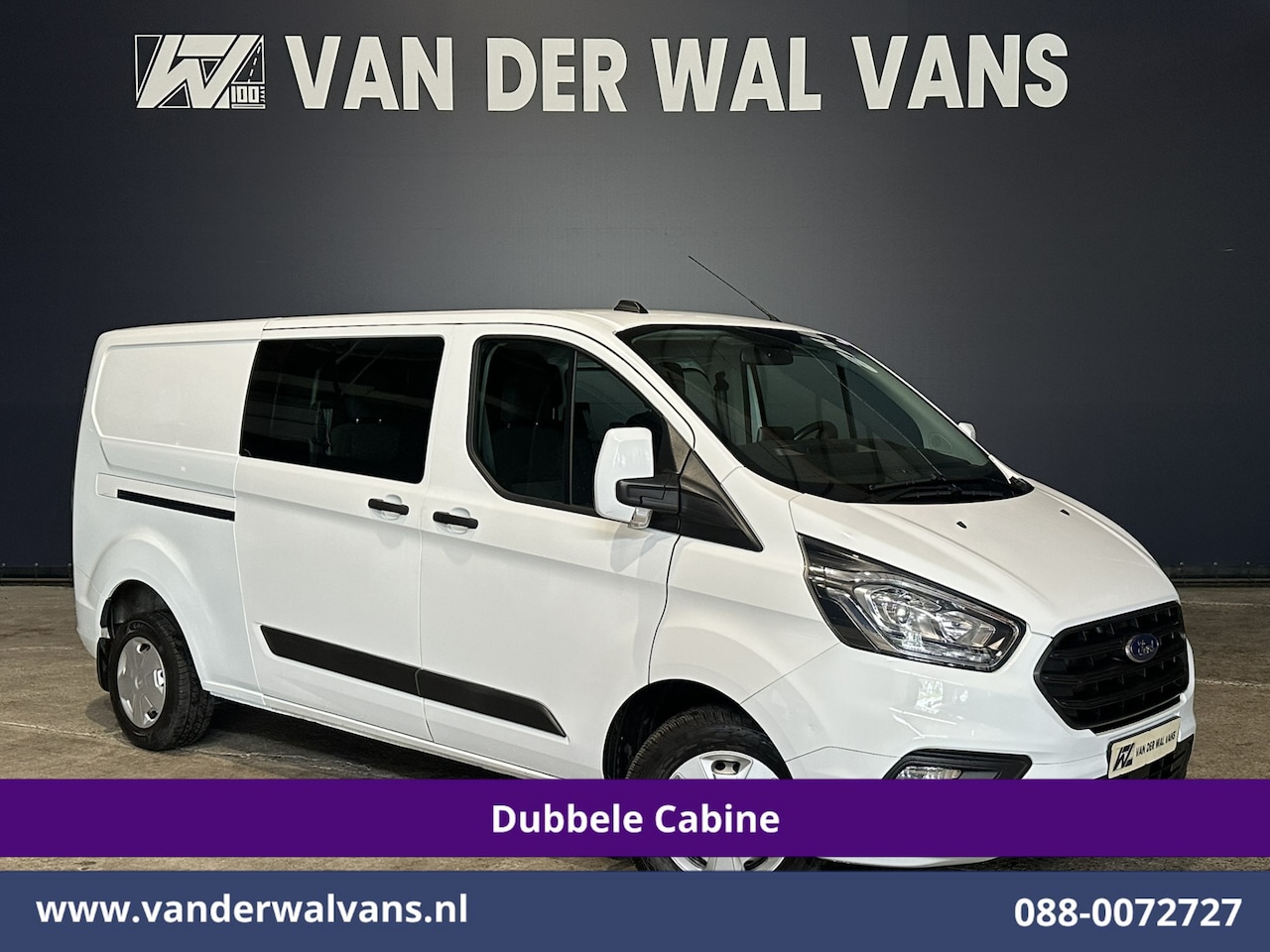 Ford Transit Custom - 2.0 TDCI 131pk L2H1 Dubbele Cabine Euro6 Airco | 5-Zits | Apple Carplay | LED | Cruisecont - AutoWereld.nl