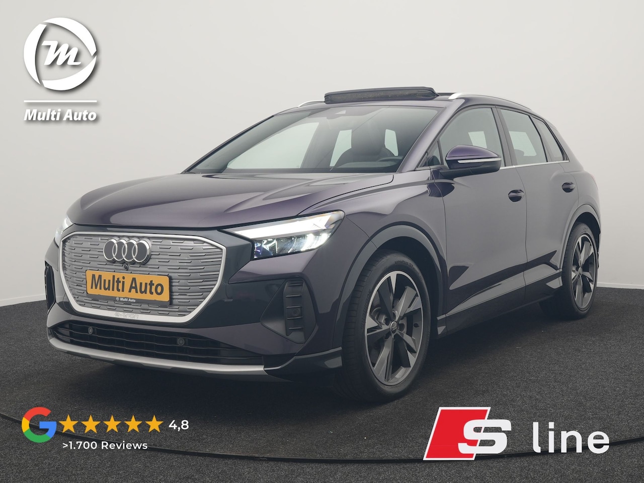 Audi Q4 e-tron - 45 S Line 82 kWh 286pk Dealer O.H. | Trekhaak Af Fabriek | Panodak | Adaptive Cruise | War - AutoWereld.nl
