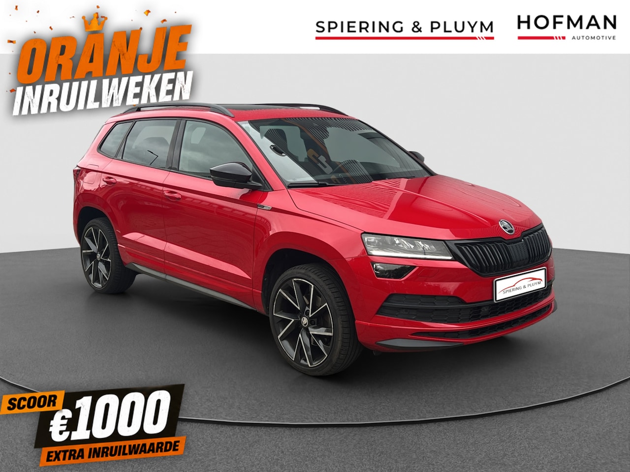 Skoda Karoq - 1.5 TSI ACT Sportline Business | Pano | Adaptive | Trekhaak | Canton | Dodehoek det. | - AutoWereld.nl