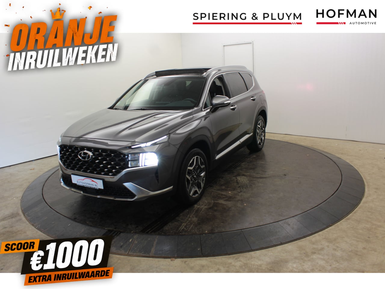 Hyundai Santa Fe - 1.6 T-GDI PHEV 266Pk Premium Sky 7p. Pano Cam El-Stoelen + Aklep Dhoek - AutoWereld.nl