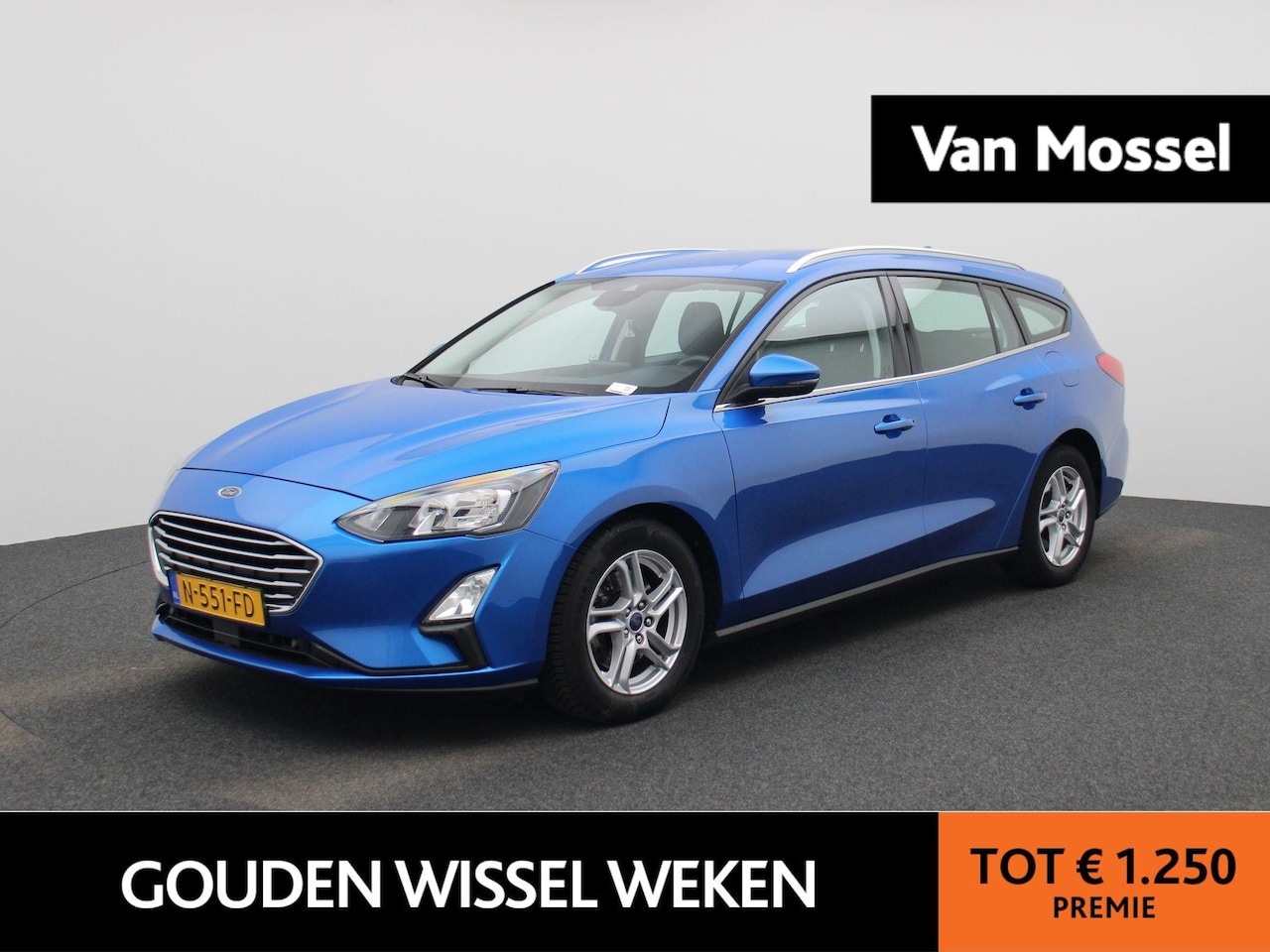 Ford Focus Wagon - 1.0 EcoBoost Hybrid Trend Edition Business | NAVIGATIE | APPLE CARPLAY | AIRCO | ACHTERUIT - AutoWereld.nl