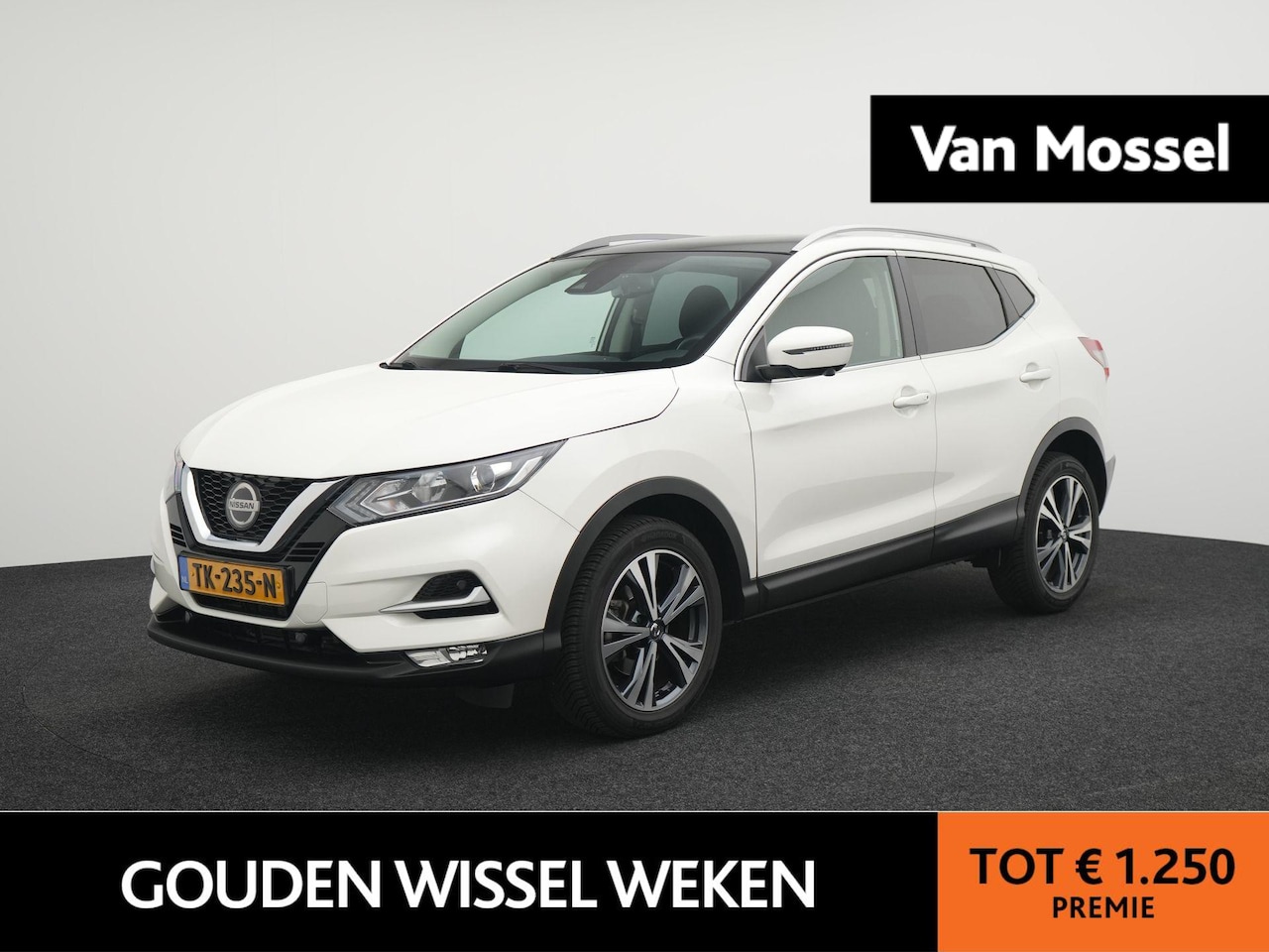 Nissan Qashqai - 1.2 N-Connecta AUTOMAAT | PANORAMADAK | NAVIGATIE | CLIMA | 360 CAMERA | CRUISE | DEALER O - AutoWereld.nl