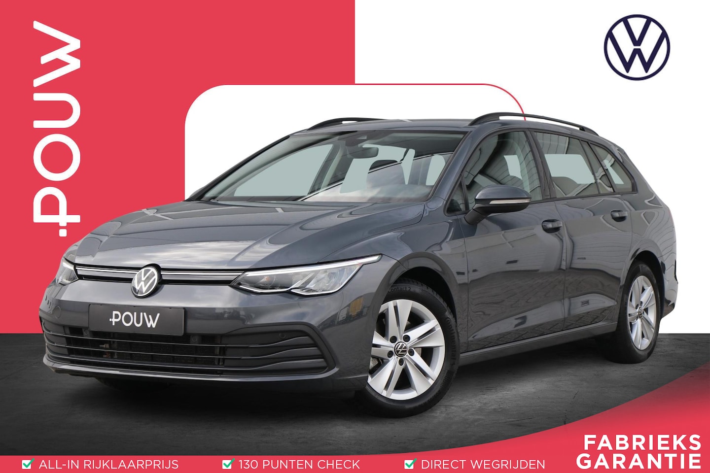Volkswagen Golf Variant - 1.0 eTSI 110pk DSG Life | Trekhaak | Navigatie | App Connect | Achteruitrijcamera - AutoWereld.nl