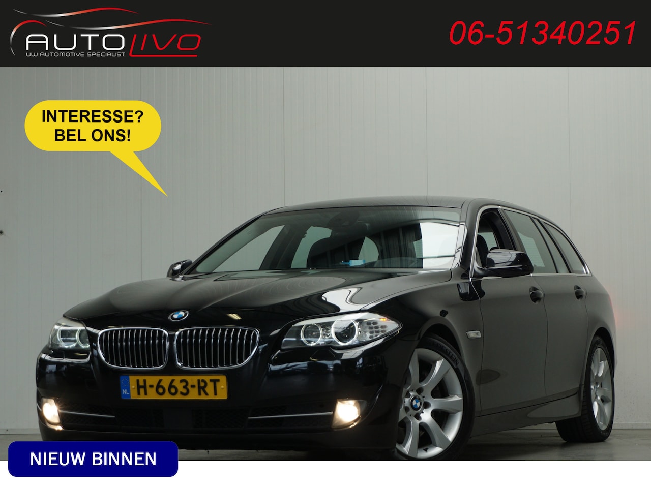 BMW 5-serie Touring - 528i High Executive 260 PK! STANDKACHEL STOELKOELING HEAD UP SUPER NETJES! etc. - AutoWereld.nl