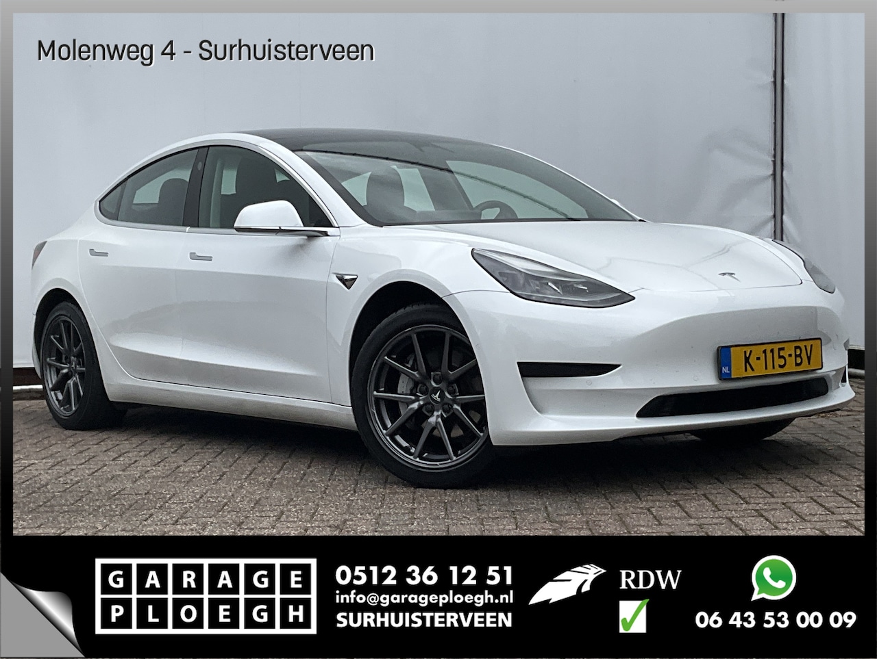 Tesla Model 3 - RWD Plus 60 kWh LFP Leer Pano - AutoWereld.nl