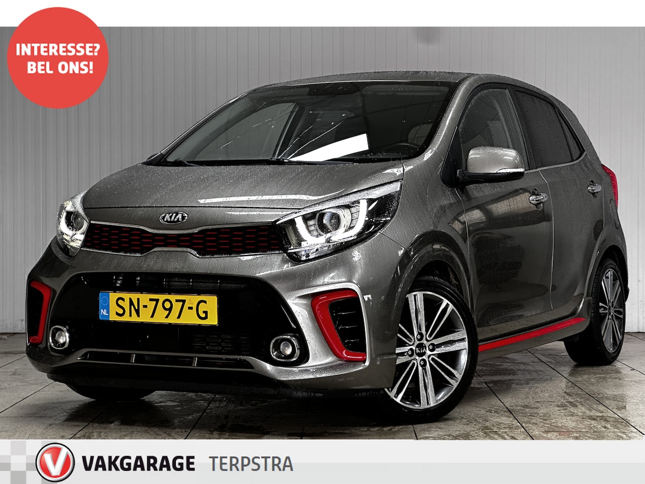 Kia Picanto - 1.2 CVVT GT-Line/ Camera!/ 16''LMV/ Apple+Android/ Keyless/ DAB+/ Airco/ Navi/ Cruise/ Blu - AutoWereld.nl