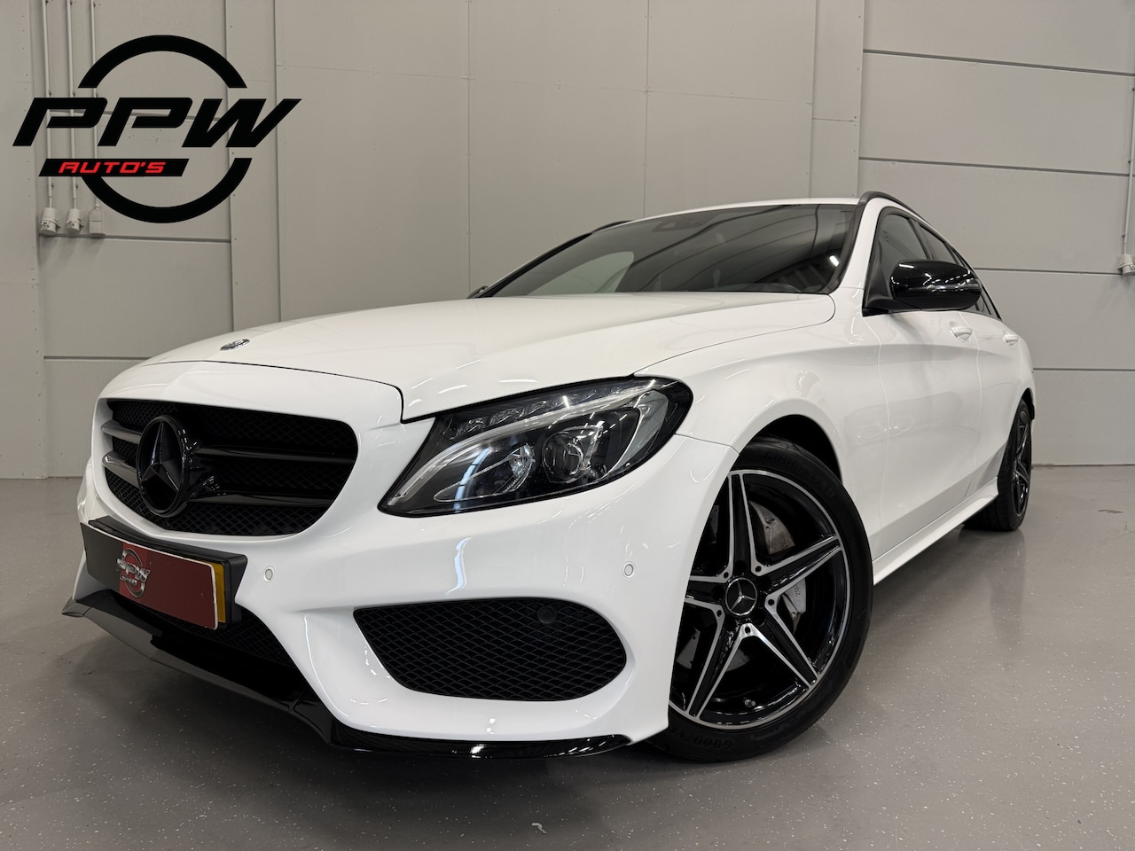 Mercedes-Benz C-klasse Estate - 250 AMG 9G-TRONIC LED/BURMESTER/ZWART LEER SPORT/SFEER/BLACK-PACK/CAMERA/18"AMG-BREEDSET/D - AutoWereld.nl