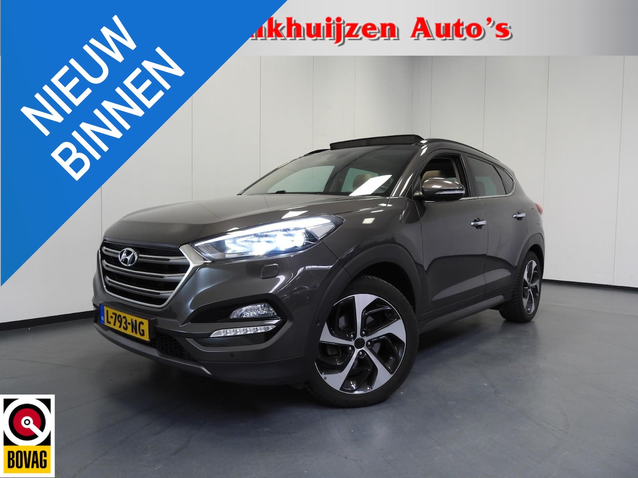 Hyundai Tucson - 1.6 T-GDi Aut. Premium 4WD LEER/SCHUIFDAK/LED/TREKH./19"LMV! - AutoWereld.nl