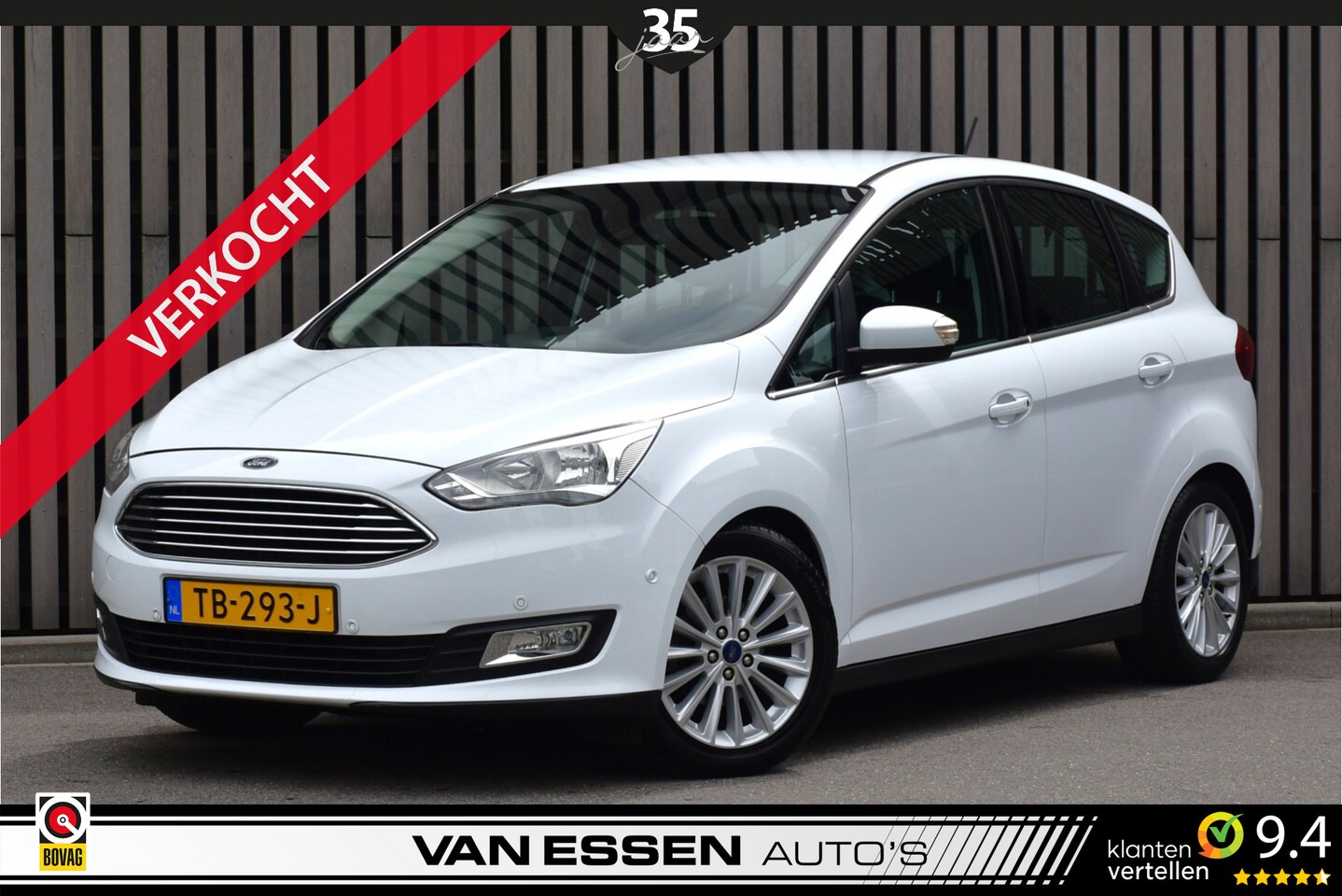 Ford C-Max - 1.0 Titanium Airco Camera Navigatie Cruise Control Carplay NL-AUTO! 1e Eig! - AutoWereld.nl