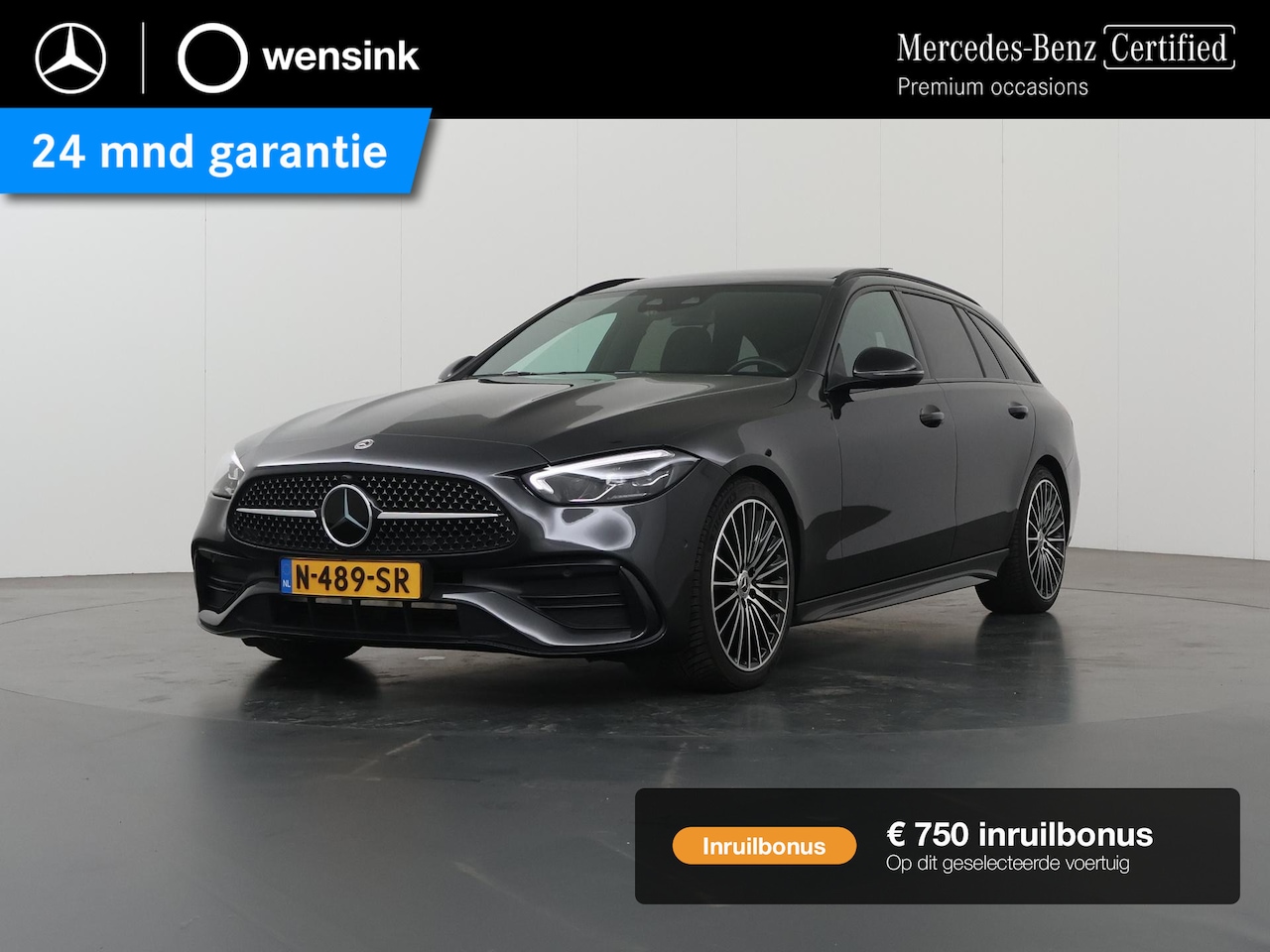 Mercedes-Benz C-klasse Estate - 180 AMG Line | Night | Panoramadak | Multispaaks AMG velgen | Rijassistentiepakket Plus | - AutoWereld.nl