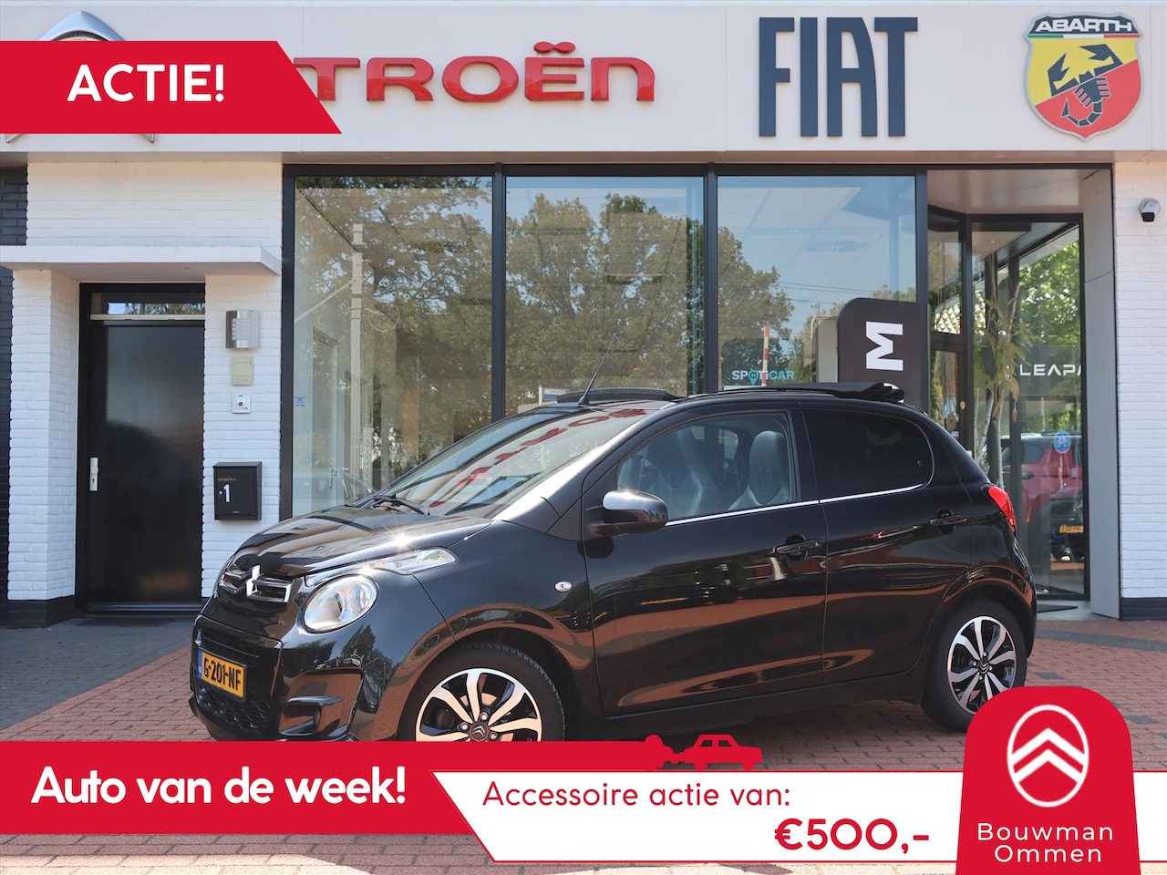 Citroën C1 - Airscape *Auto van de Week!* 1.0 VTi 72PK 5drs. Shine, Rijklaarprijs | Camera | Leder | St - AutoWereld.nl