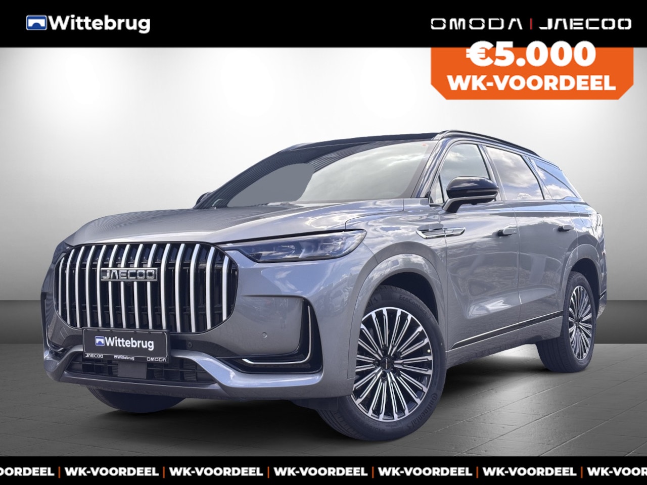 Jaecoo 8 - 1.5 SHS-P Exclusive 7p Plug-In Hybride met 1000 km Range en 135km Elektrisch, Lederen bekl - AutoWereld.nl