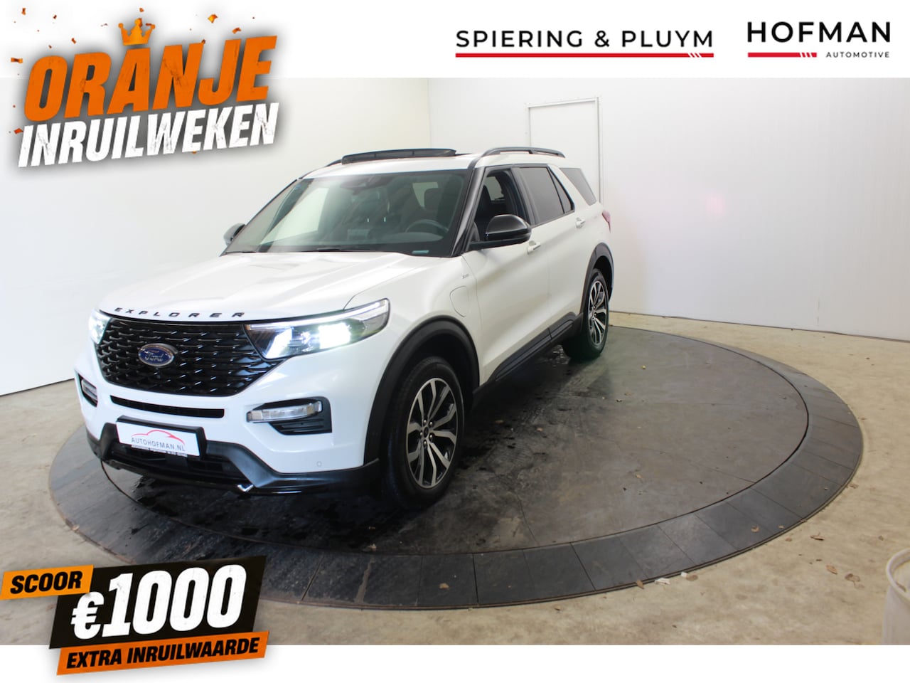Ford Explorer - 3.0 V6 EcoBoost PHEV ST-Line 7P Trekh Pano Camera B&O Parel lak  Vol Leder ZW hemel - AutoWereld.nl