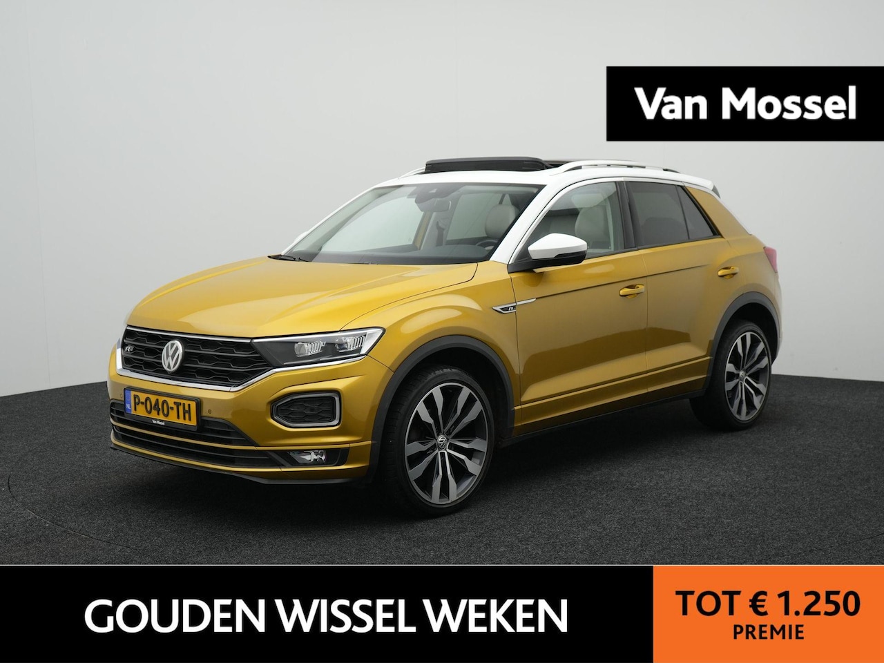Volkswagen T-Roc - 1.5 TSI Sport Business R AUTOMAAT | PANORAMADAK | LEDER | 2X R-LINE | NAVIGATIE | PDC | CL - AutoWereld.nl