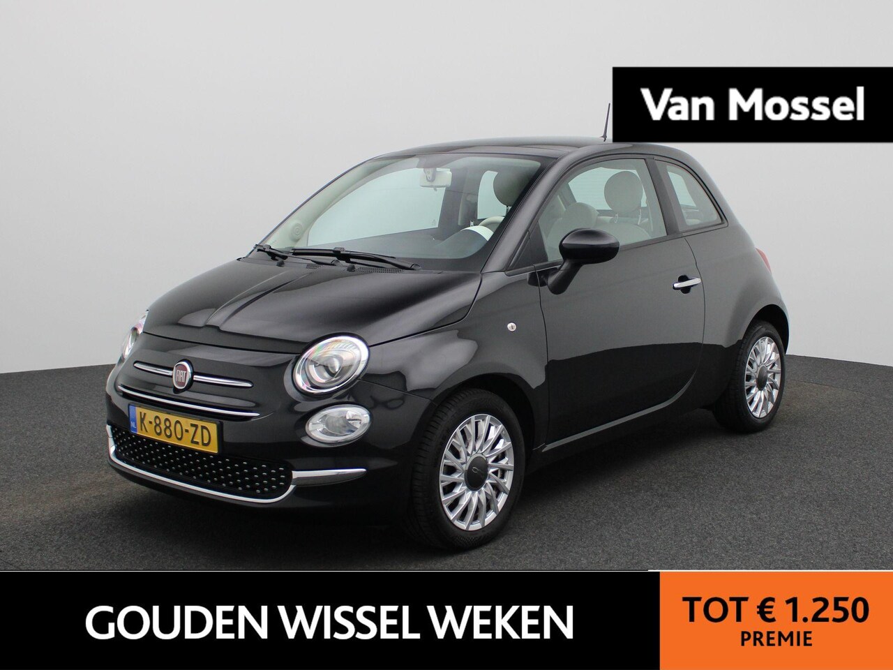 Fiat 500 - 1.0 Hybrid Lounge | Apple Carplay / Android Auto | Panoramadak | Lichtmetalen Velgen | - AutoWereld.nl