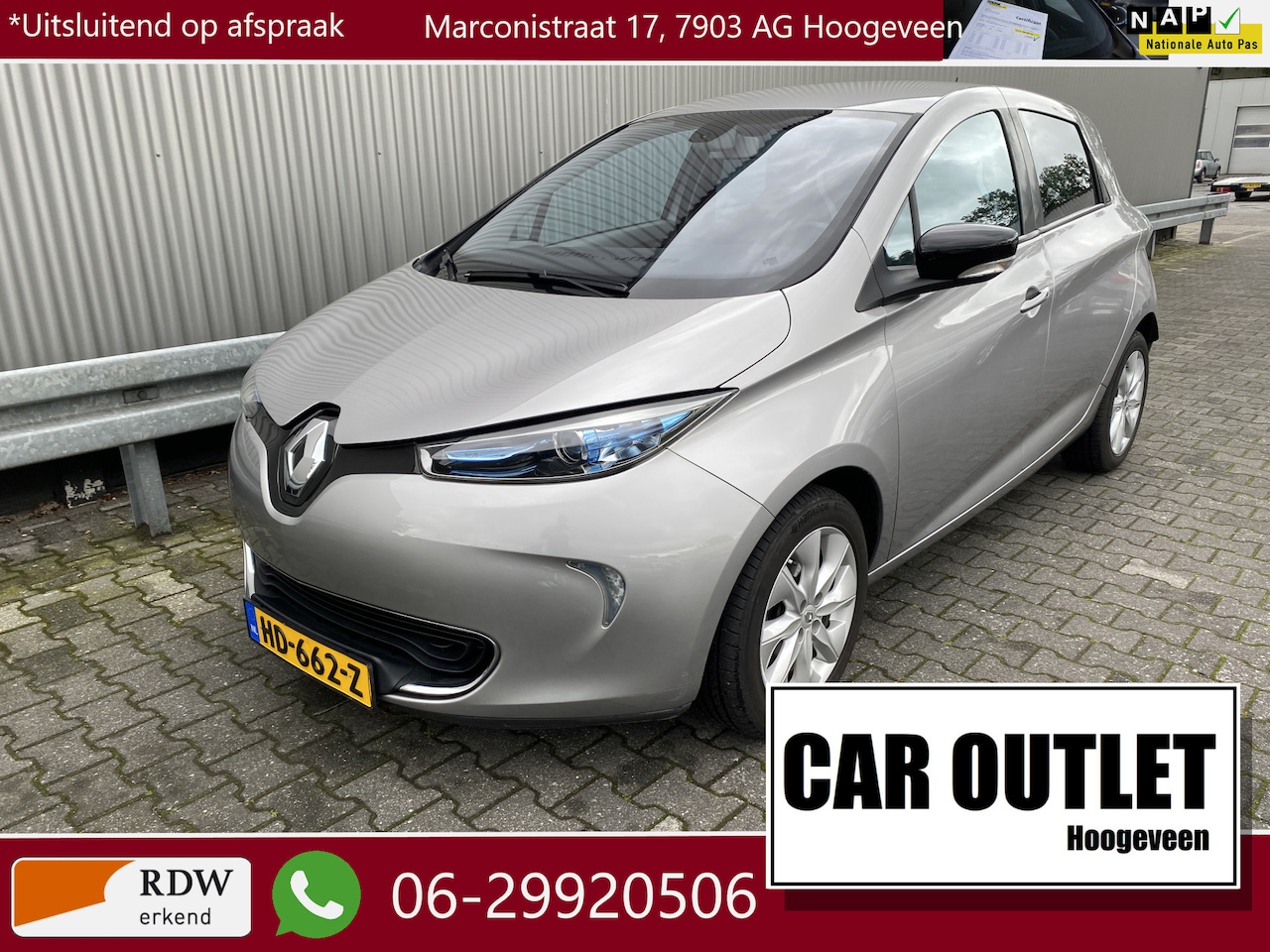 Renault Zoe - Q210 Zen Quickcharge 22 kWh (ex Accu) 121Dkm, Clima, CC, Navi, PDC, & Cam, Lm, – Inruil Mo - AutoWereld.nl