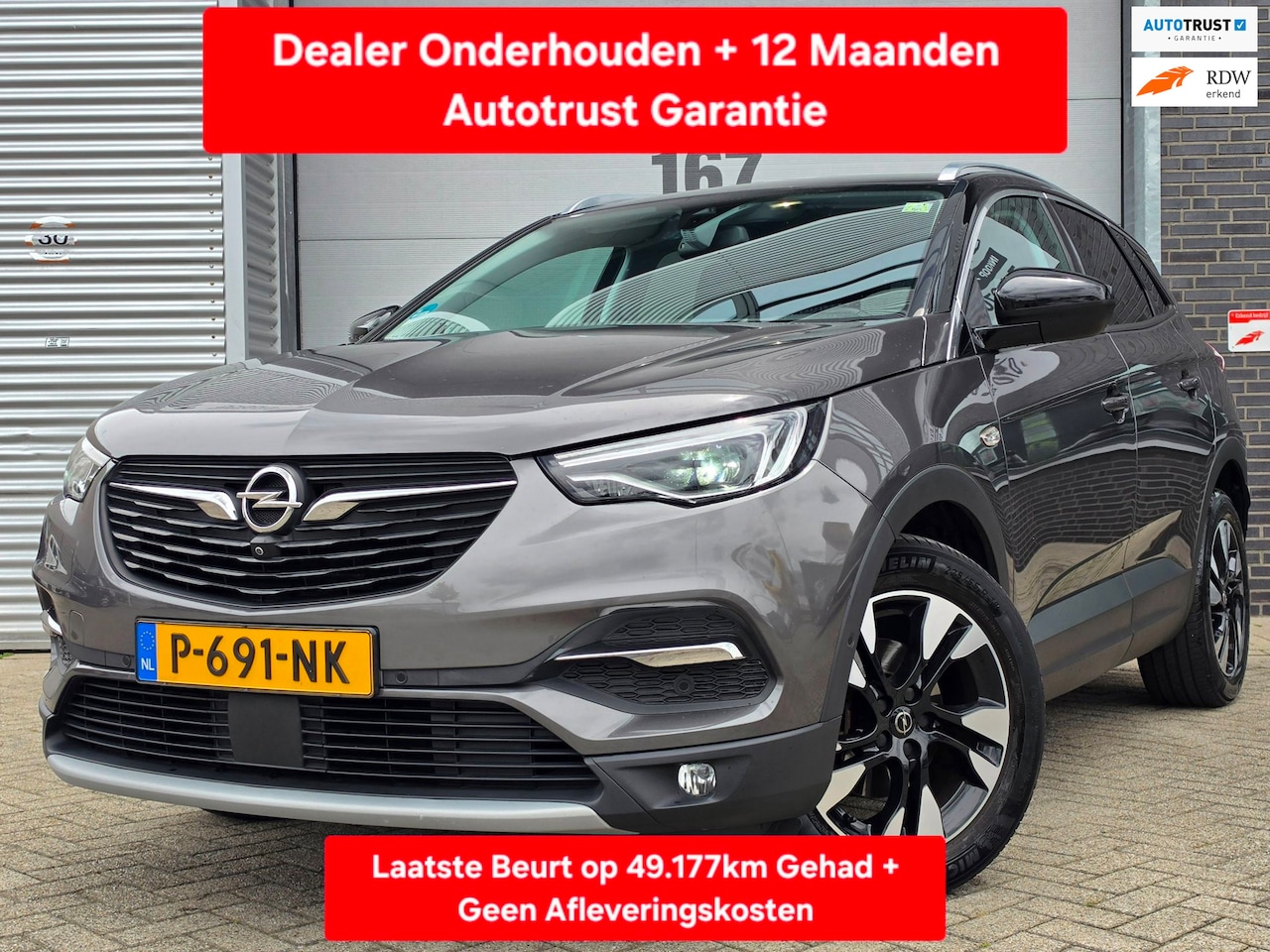 Opel Grandland X - 1.2 Turbo Ultimate|Dealer Onderhouden|Stuurverwarming|Stoelverwarming|Line-Assist|360Achte - AutoWereld.nl