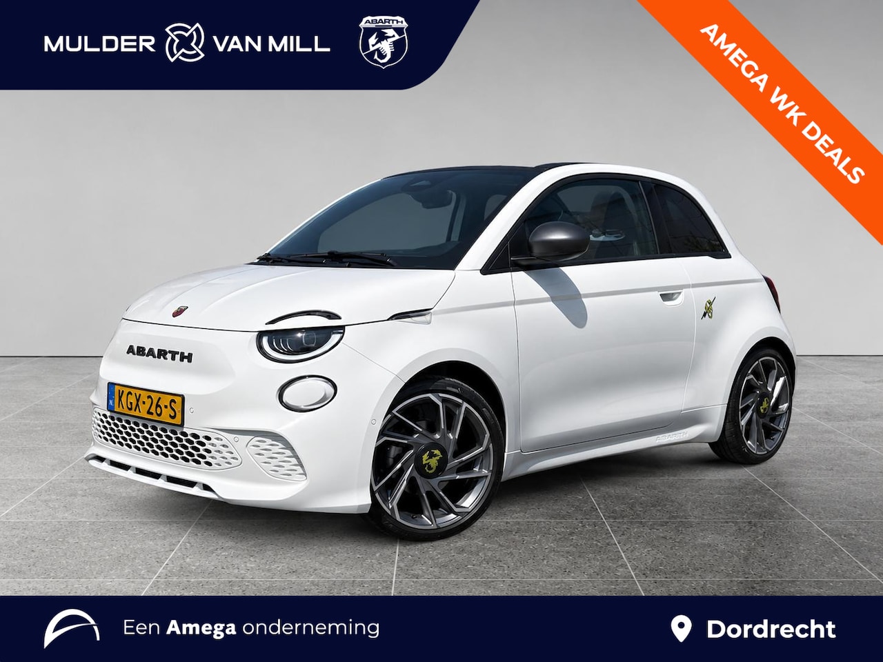 Abarth 500e - Turismo Cabrio EV 42kWh 155pk | APPLE CARPLAY / ANDROID AUTO | STOELVERW. | CAMERA | ALCAN - AutoWereld.nl