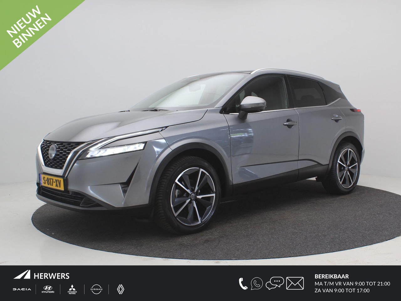 Nissan Qashqai - 1.3 MHEV Tekna / Panoramadak / All Seasonbanden / Trekhaak / 1400 Kg Trekgewicht / Lederen - AutoWereld.nl