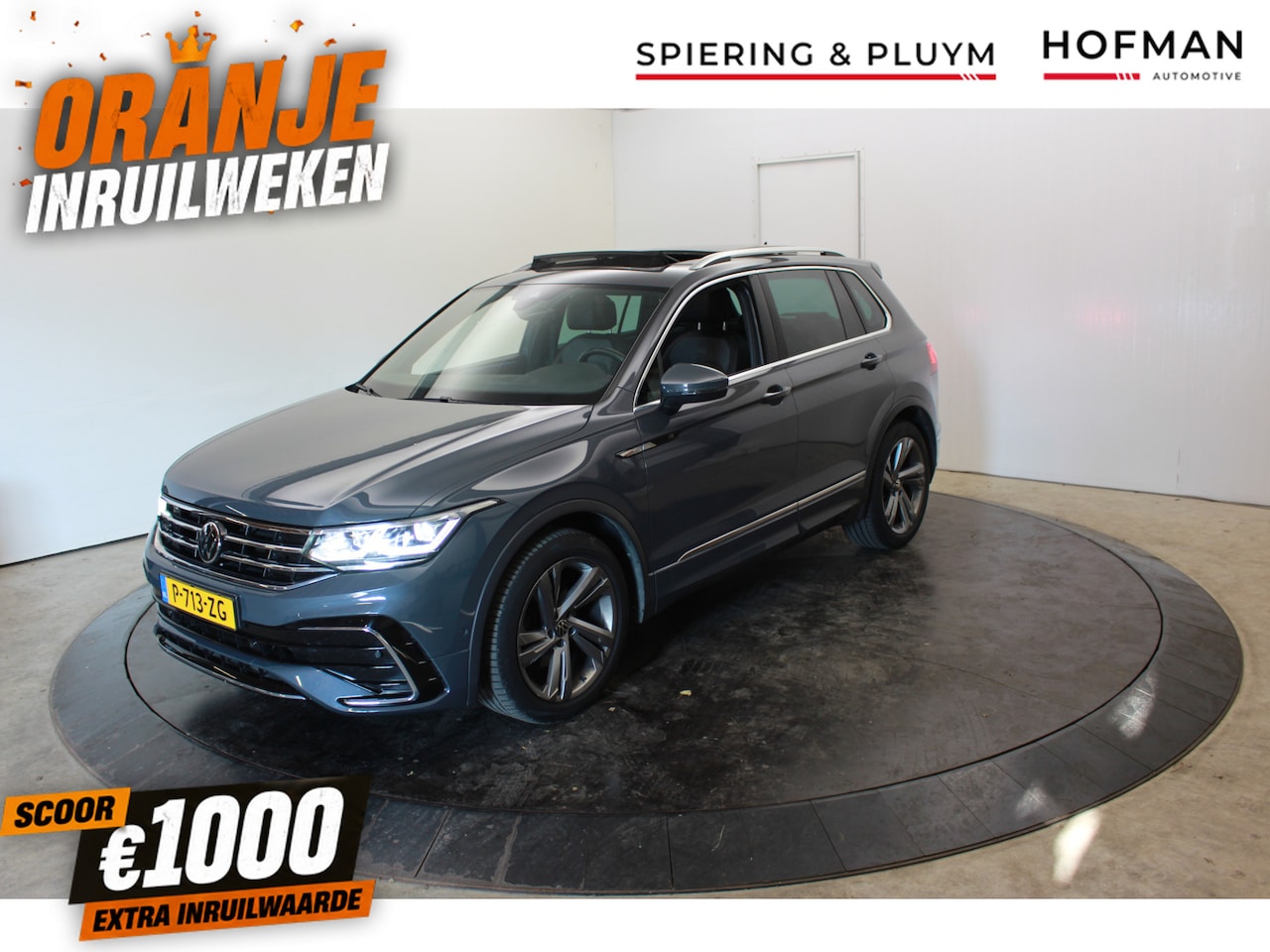 Volkswagen Tiguan - 1.5 TSI R-Line EL Trekh+aKlep Panodak Virtual Camera Zwarte hemel bkl - AutoWereld.nl
