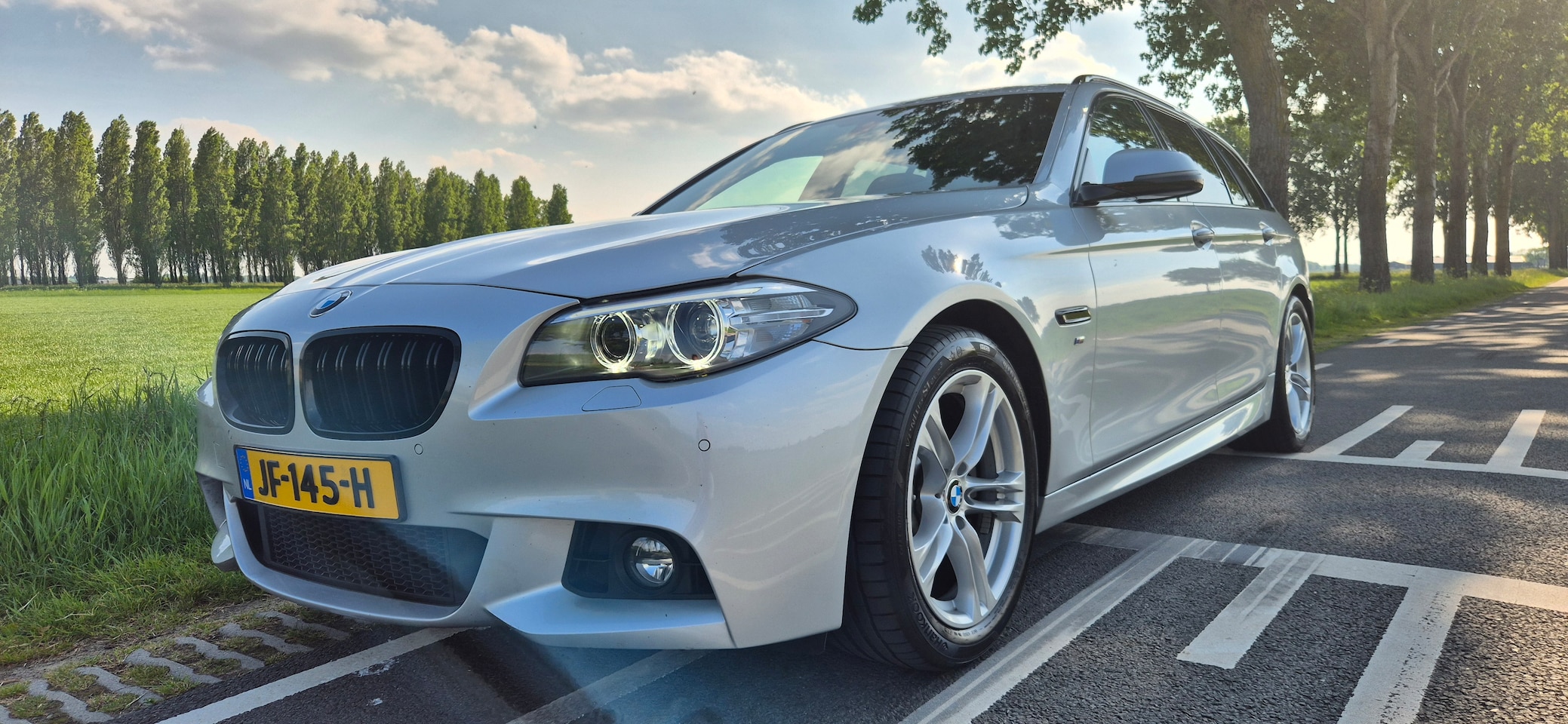 BMW 5-serie Touring - 520i M Sport High Executive 184pk Touring / F11 / All-black / Trekhaak / Xenon - AutoWereld.nl