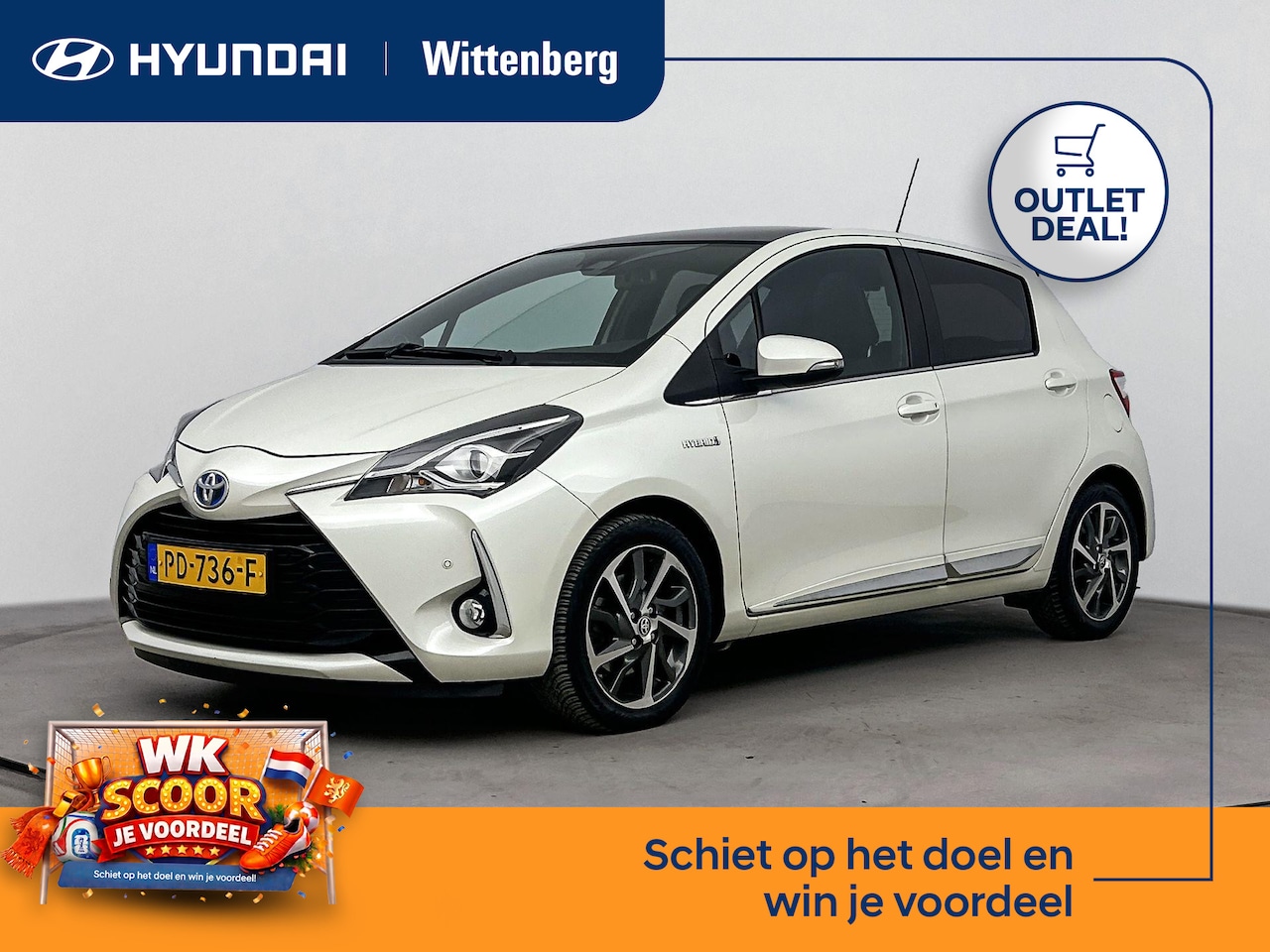 Toyota Yaris - 1.5 HYBRID PREMIUM | OUTLETDEAL! | NAVI | CAMERA | CLIMA | CRUISE | LEDER | 16'' LM VELGEN - AutoWereld.nl