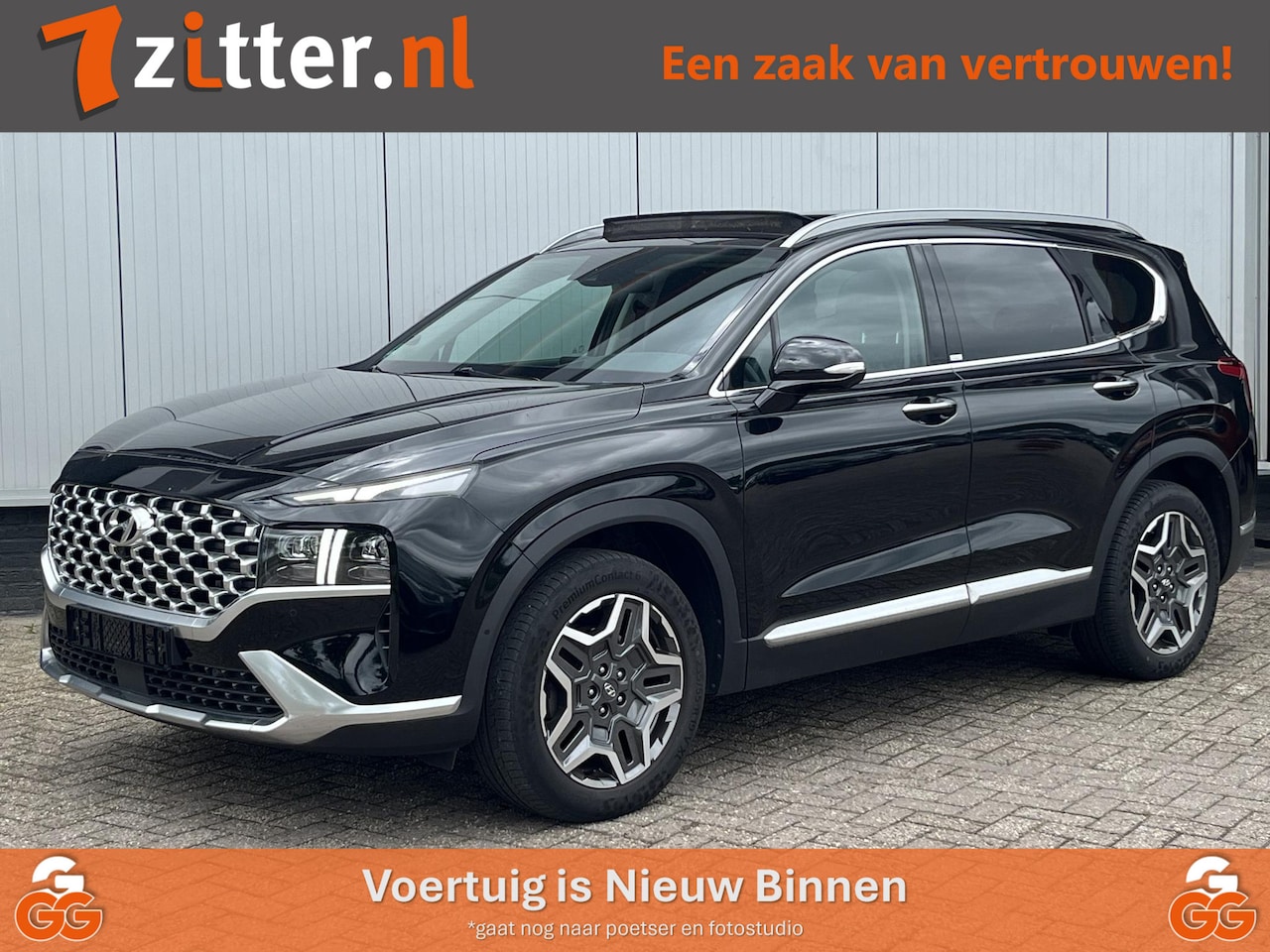 Hyundai Santa Fe - 1.6 T-GDI HEV Premium Sky 1.6 T-GDI HEV Premium Sky, 7-Persoons, Panoramadak, 360Camera, Memory, Ventilatiestoelen - AutoWereld.nl