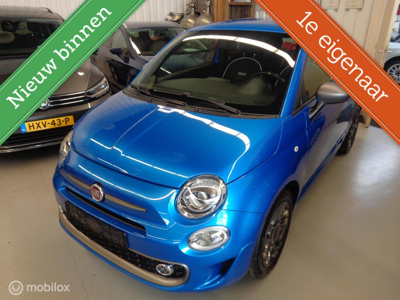 Fiat 500 - 1.2 Sport/Groot navi/ECC Airco/Lm velgen/Dig dash/Zwarte hemel Stuurwiel/1st eig - AutoWereld.nl