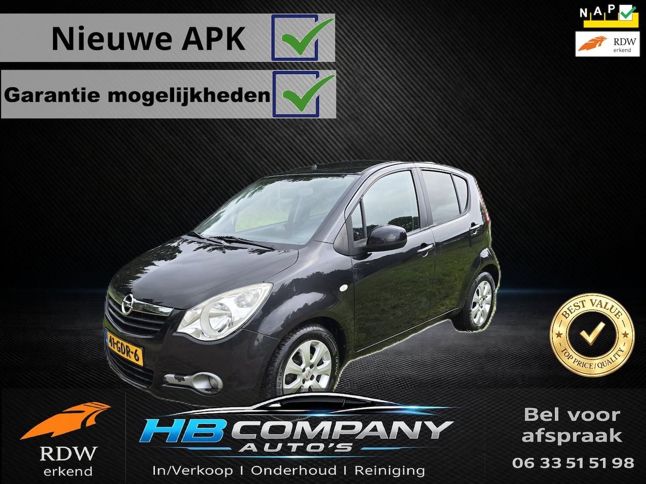 Opel Agila - 1.2 Enjoy !Zeer netjes! Nieuwe APK | Airco | NAP - AutoWereld.nl