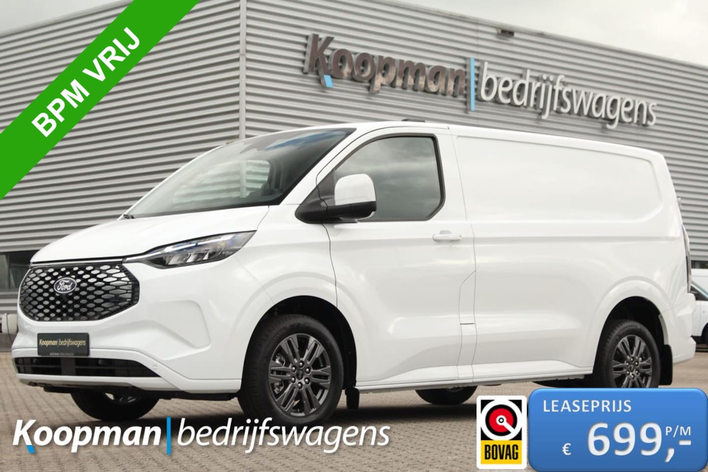 Ford Transit Custom - E-Transit 320 L1H1 Limited | 71kWh | 160kW/218pk | Trekgewicht 2300kg | Camera | Carplay/A - AutoWereld.nl