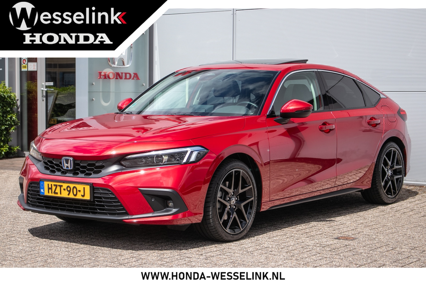 Honda Civic - 2.0 e:HEV Advance - Leder | Schuifdak | Carplay | Ad. cruise - AutoWereld.nl