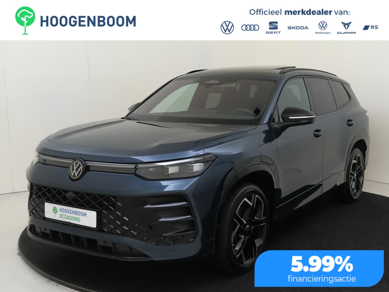 Volkswagen Tayron - 1.5 eHybrid R-Line Edition | SoH 98% | Panoramadak | Trekhaak | Harman/kardon | Black styl - AutoWereld.nl