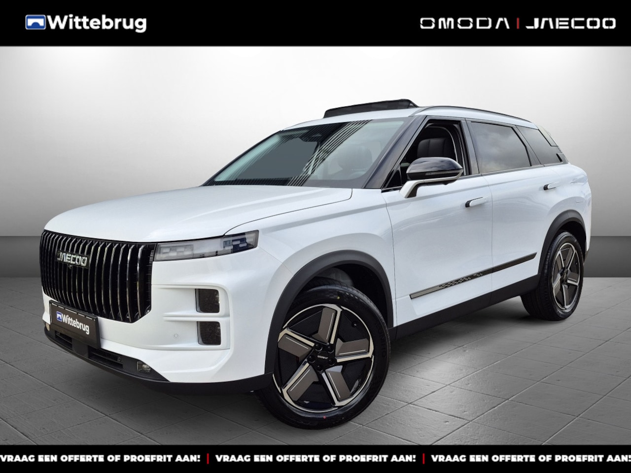 Jaecoo 7 - 1.5 GDI SHS-P Exclusive met 1500 KG trekgewicht, 1200 KM RANGE Navigatie, Elektrische acht - AutoWereld.nl