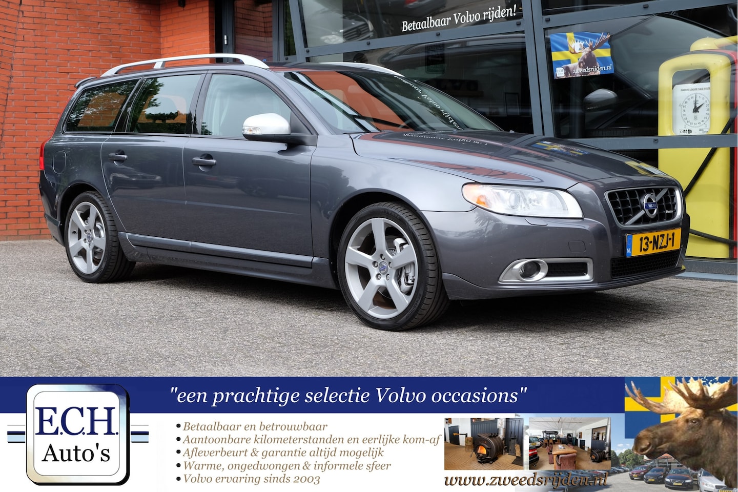 Volvo V70 - 2.0T R-Edition 2.0T 203 pk R-Edition, Leer, Navi, Stoelverwarming, Xenon, Trekhaak - AutoWereld.nl