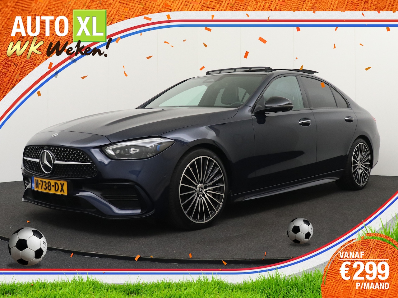Mercedes-Benz C-klasse - 180 AMG Night-Pack Pano-dak Laser-LED 360*Camera - AutoWereld.nl