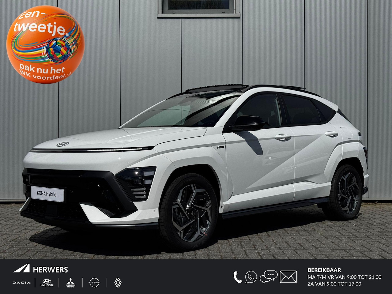 Hyundai Kona - 1.6 GDI HEV N Line Sky / 4000 Voordeel / Schuif- & Kanteldak / Stoelverkoeling / Stoelverw - AutoWereld.nl