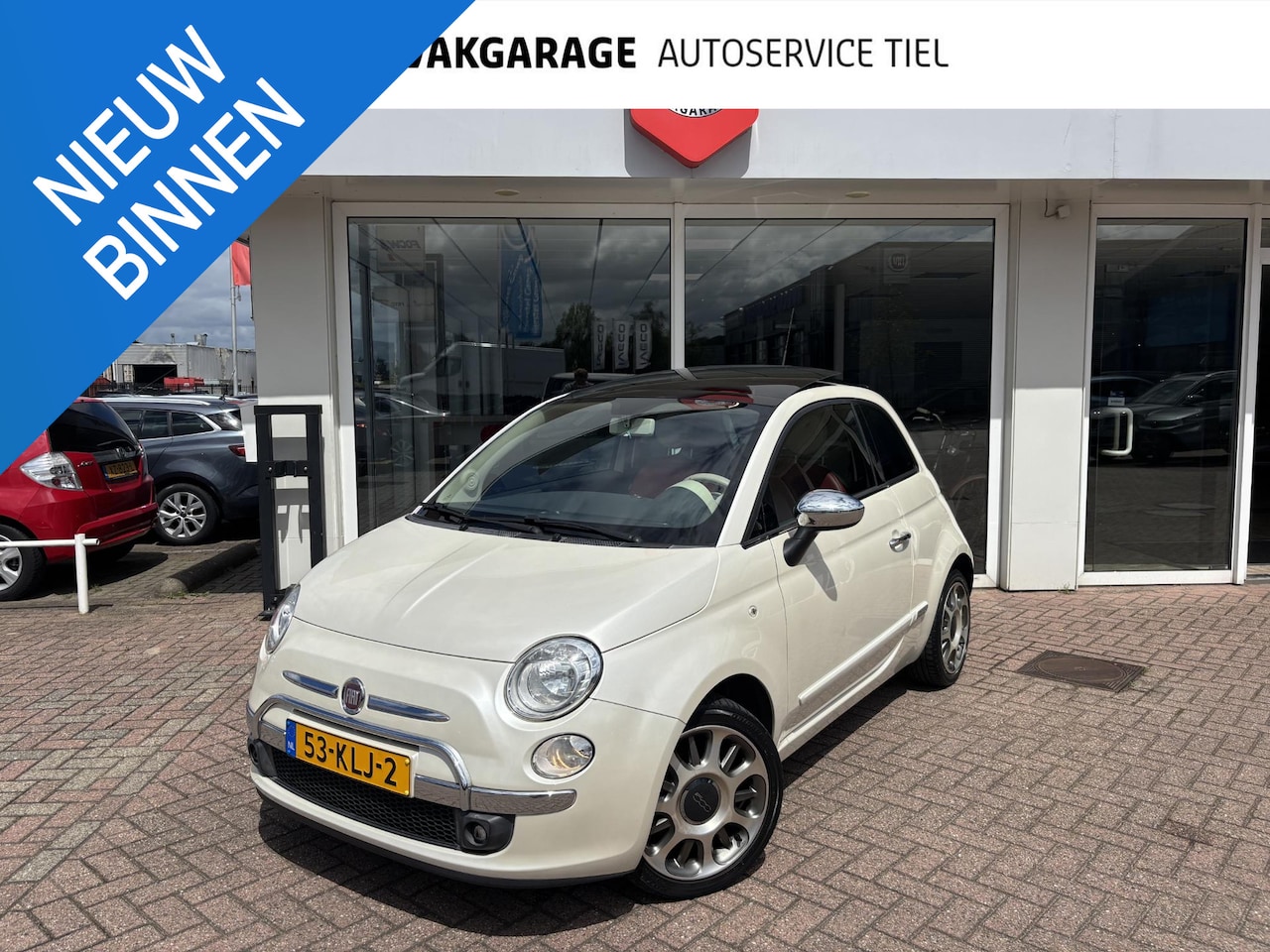 Fiat 500 - 1.2 Lounge Automaat / Ledere bekleding / Schuifdak / super nette staat ! - AutoWereld.nl